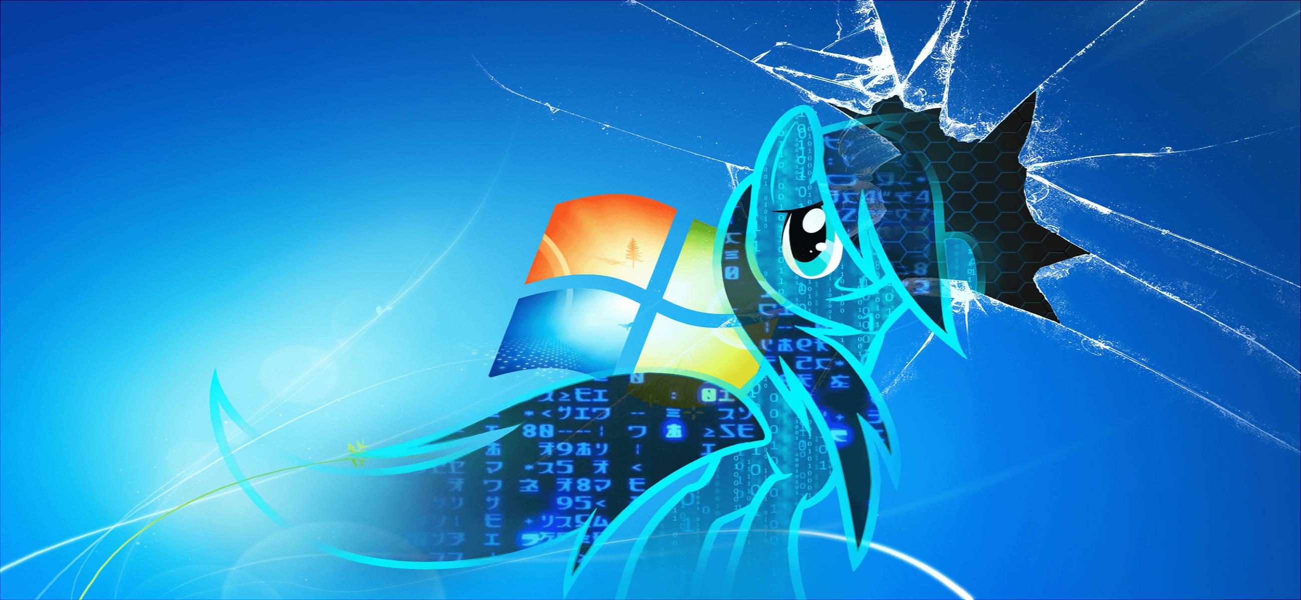 A shattered little pony screen — 2600x1200 wallpaper