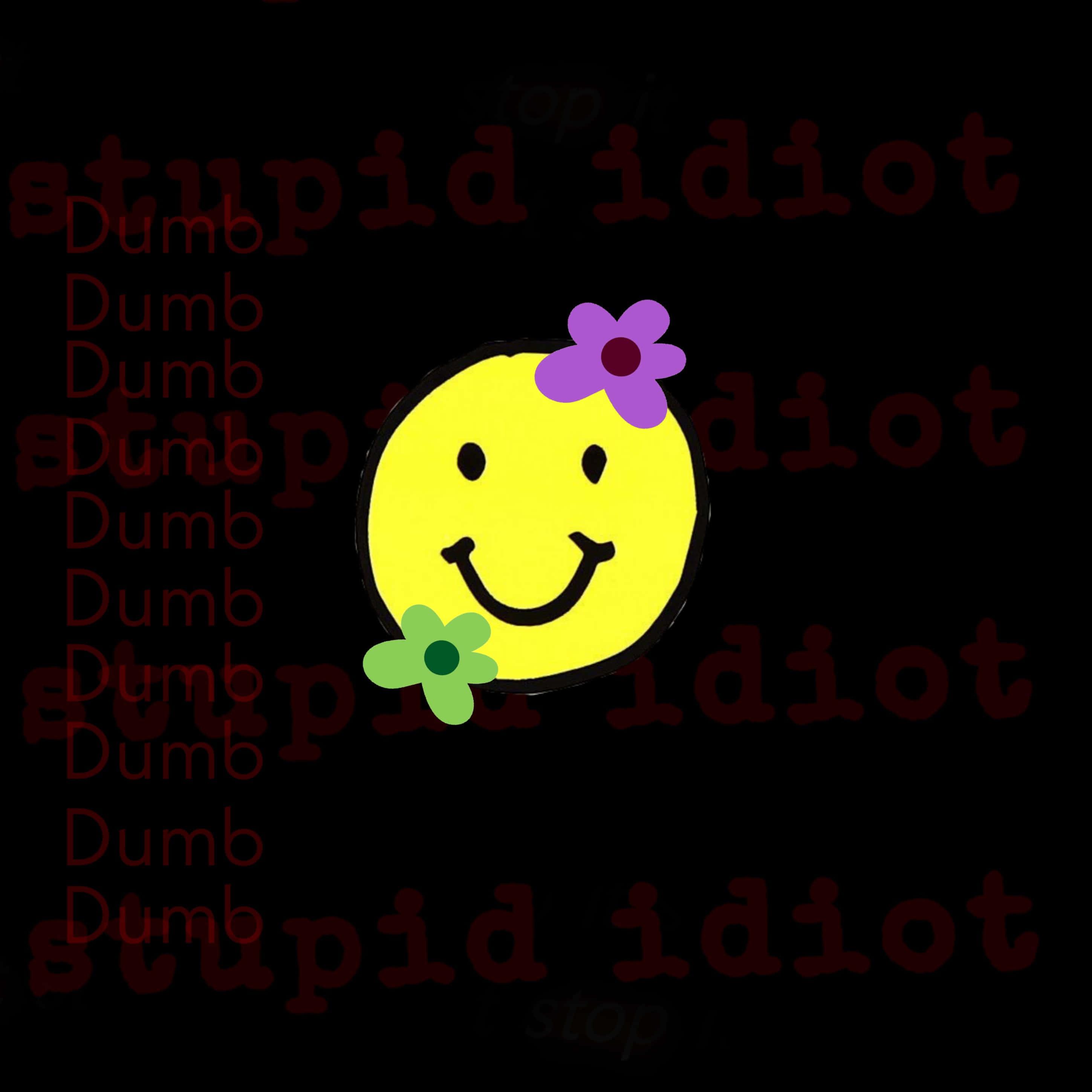 a smiley face with flowers on it — 2898x2898 wallpaper