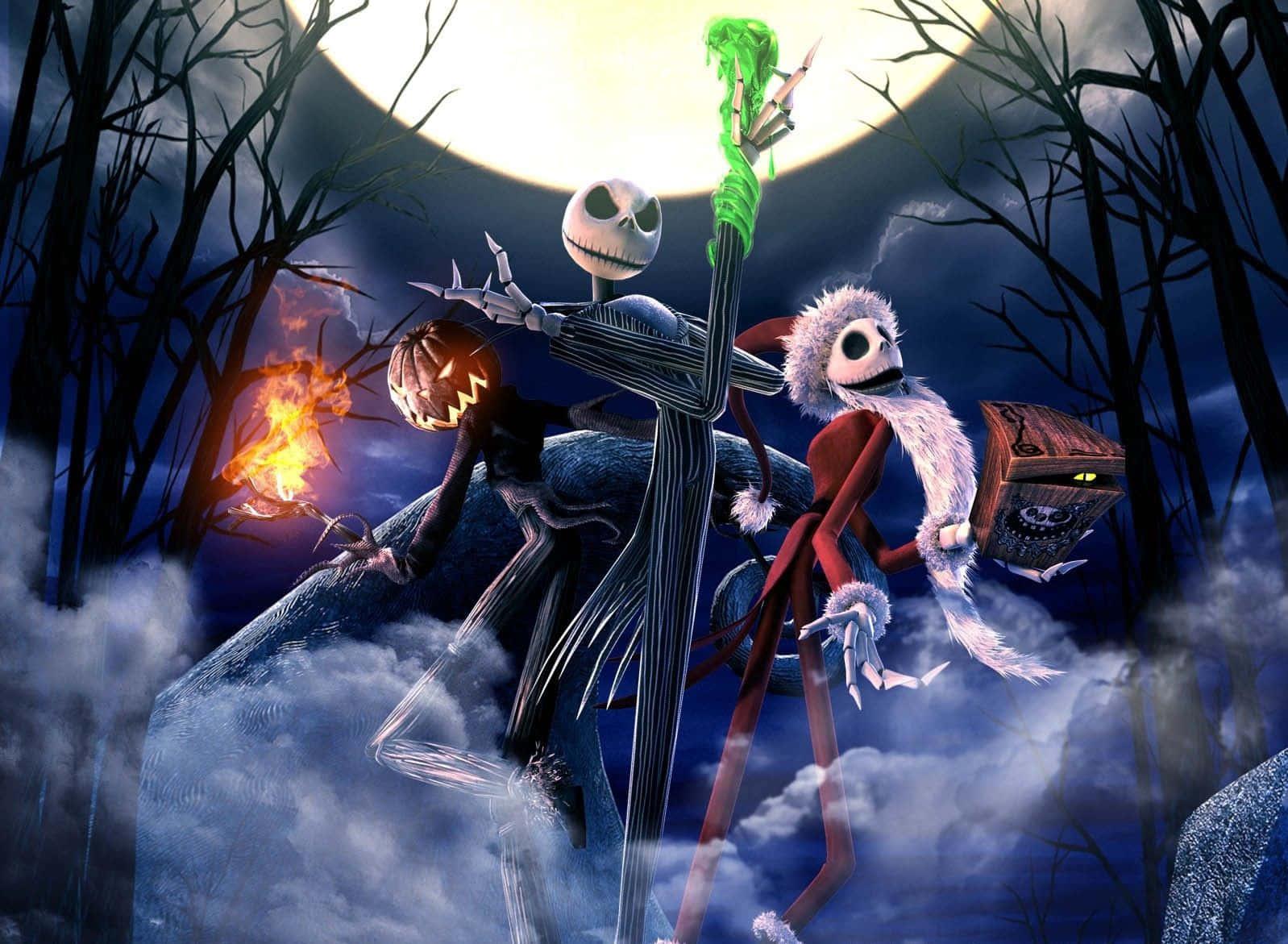 A Sneak Peak of Jack's eerie kingdom from The Nightmare Before Christmas — 1598x1171 wallpaper