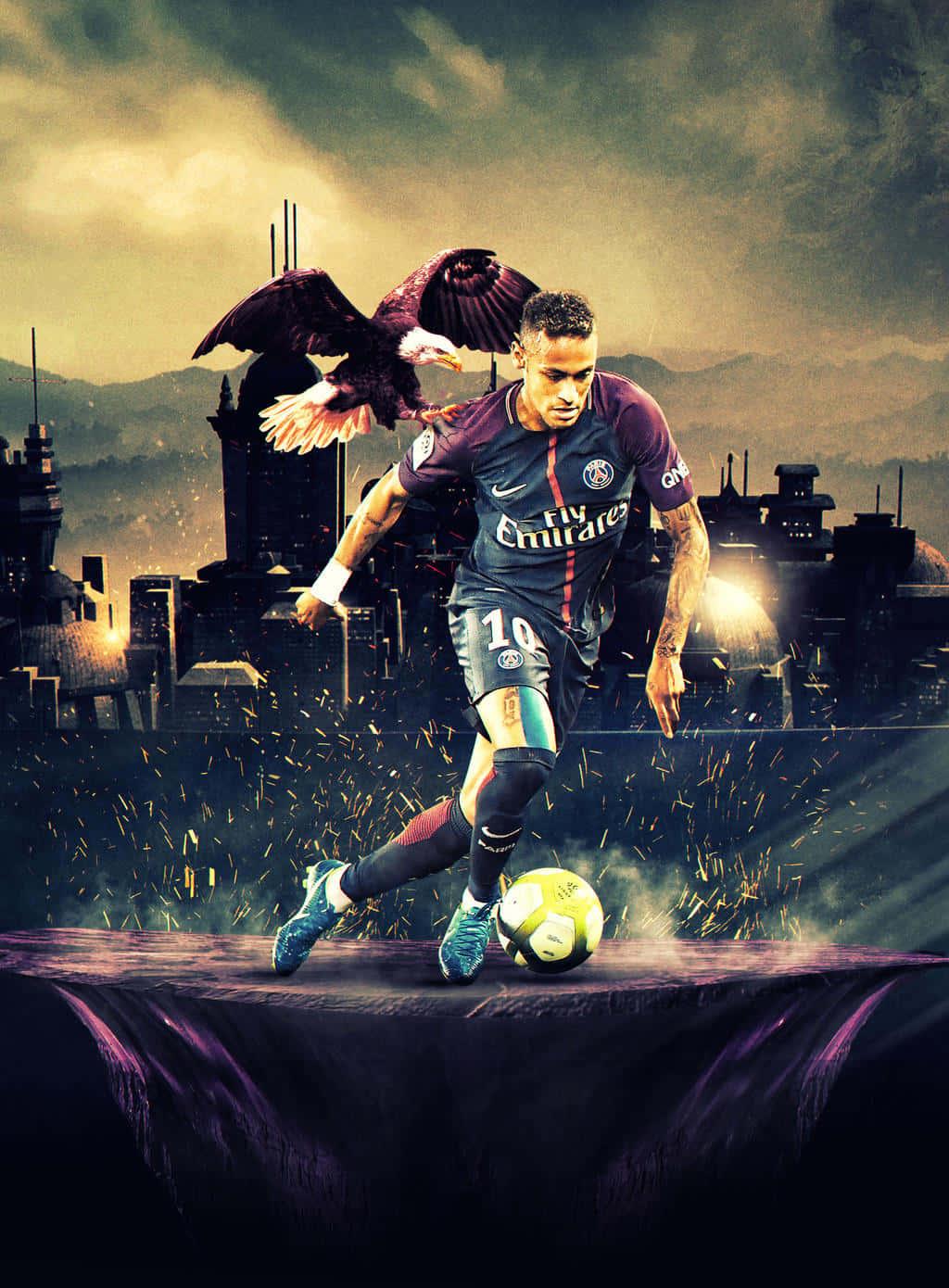 a soccer player is kicking a ball — 1024x1390 wallpaper