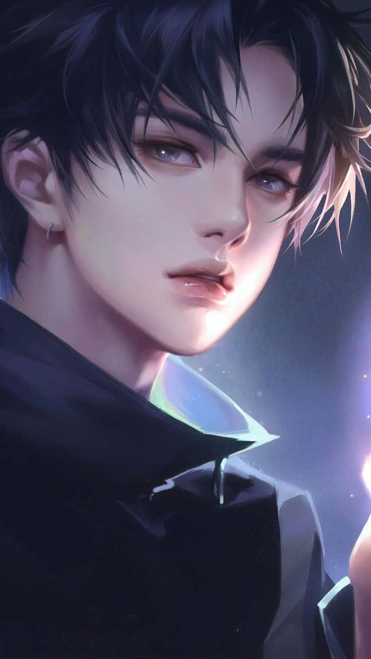 A sporty Anime Boy playing soccer. — 736x1308 wallpaper