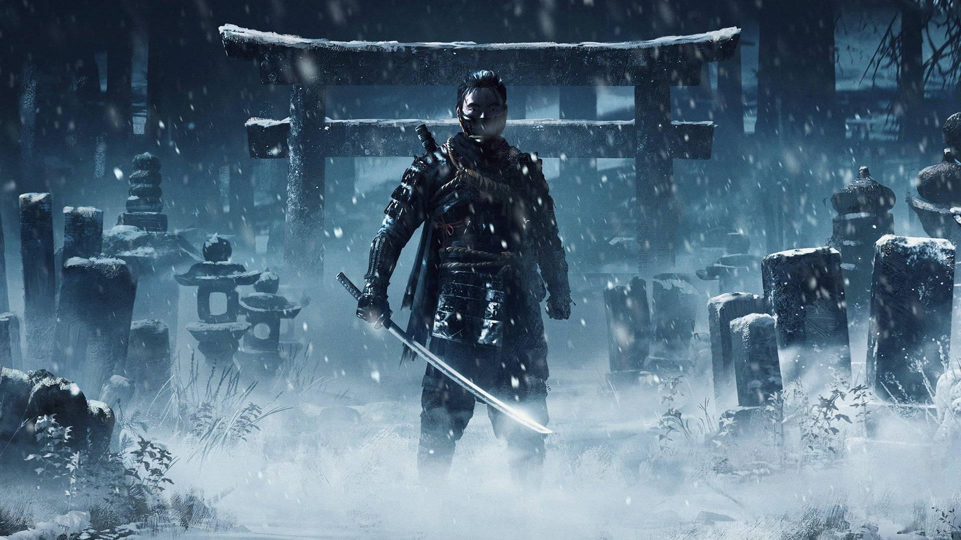A Stealthy Samurai in the Snow — 1920x1080 wallpaper