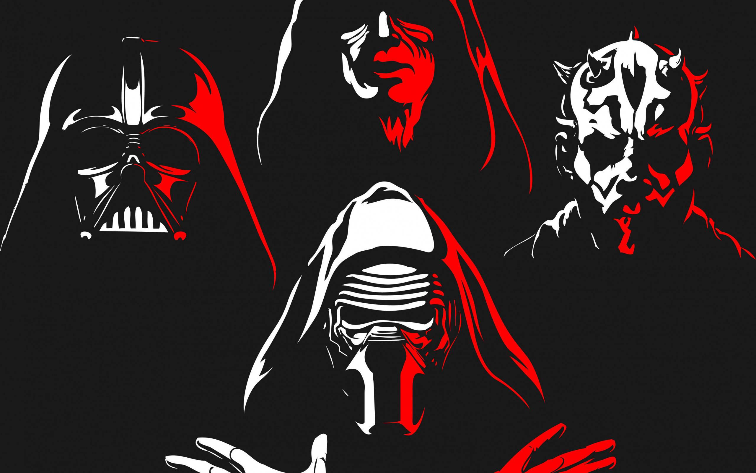 A Storm of Star Wars battleships over a planet — 2560x1600 wallpaper