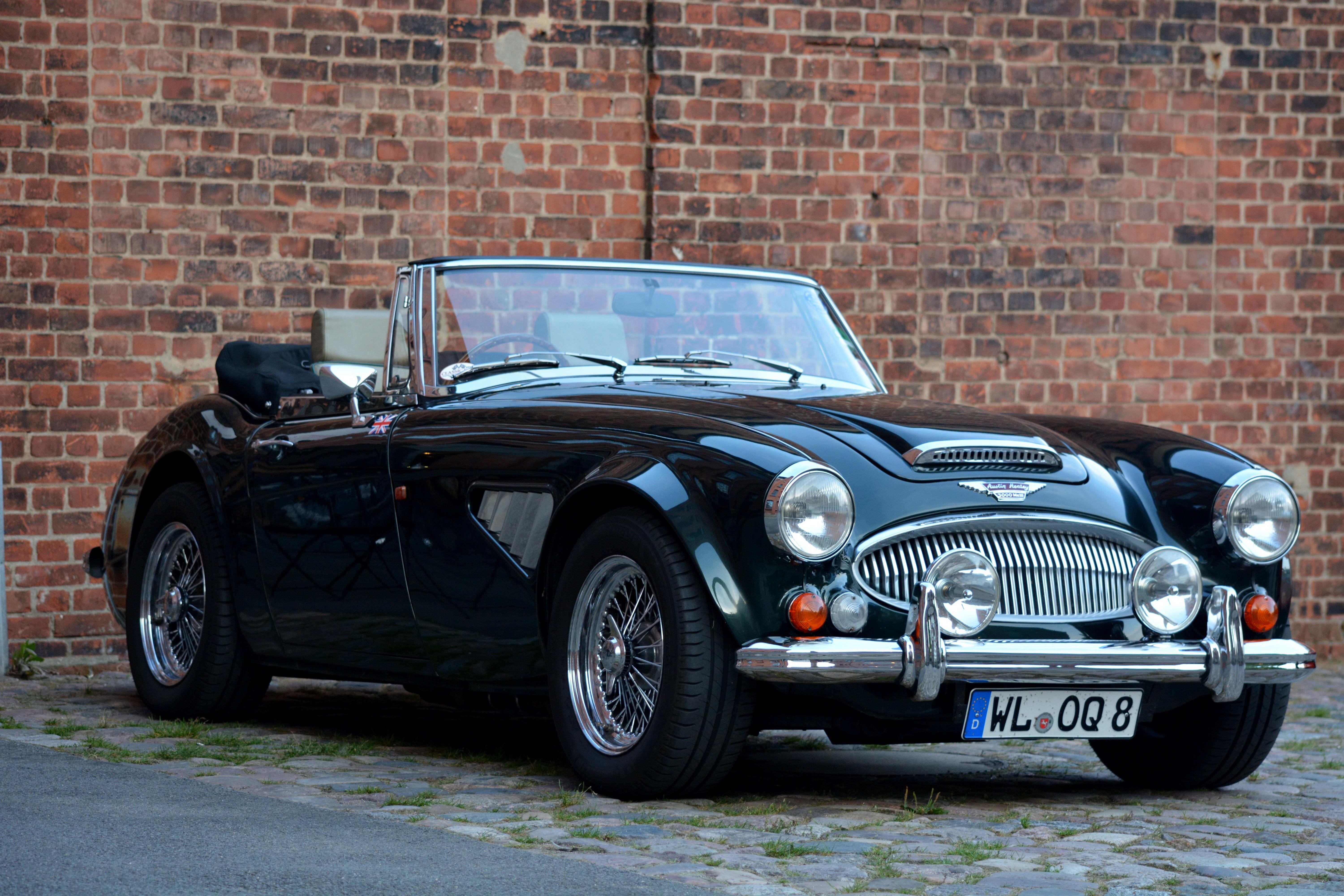 A stylish Black British Sports Car on a sunny Sunday. — 6000x4000 wallpaper