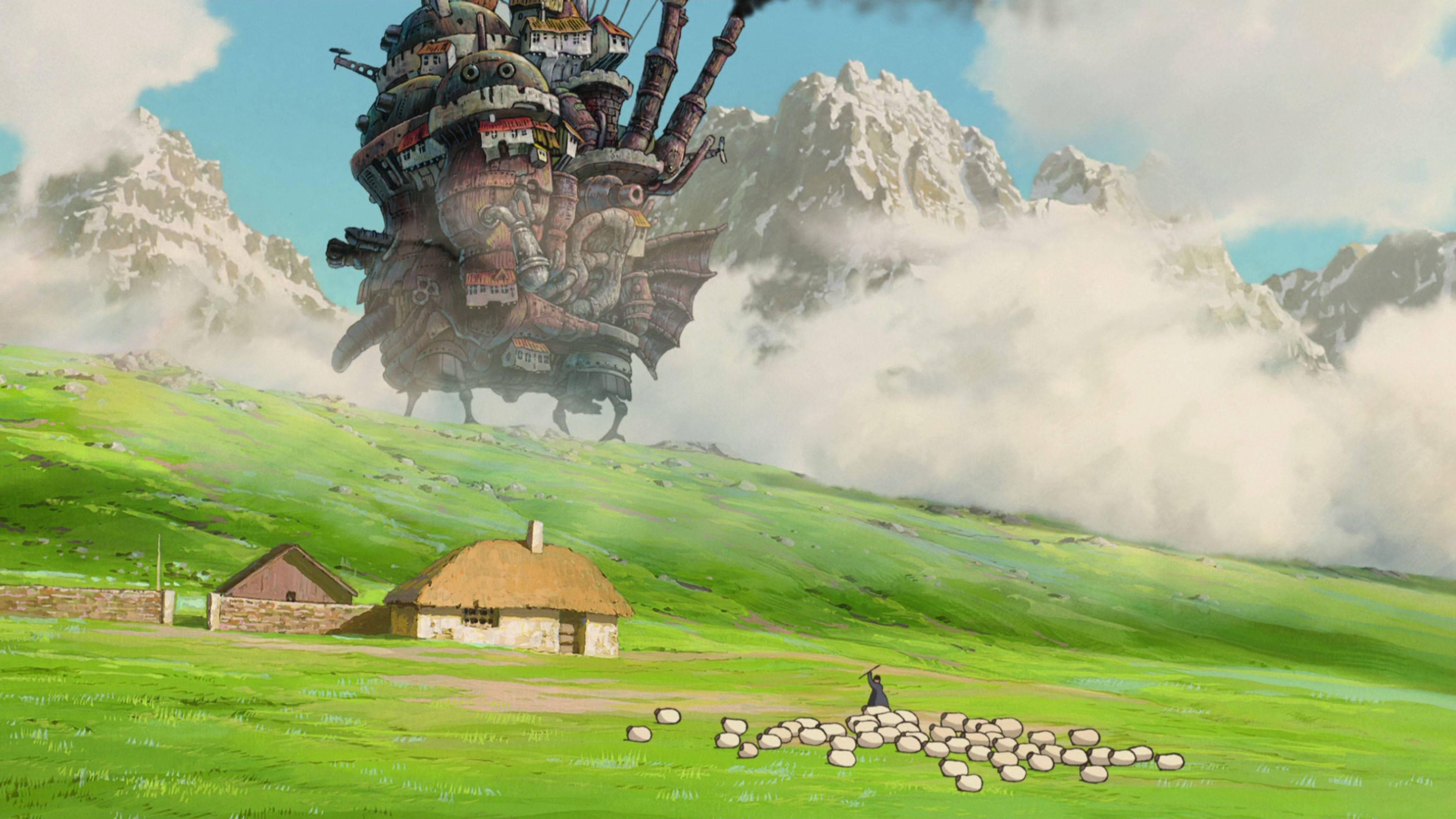 A tranquil view of the mystical Castle in the sky — 3840x2160 wallpaper