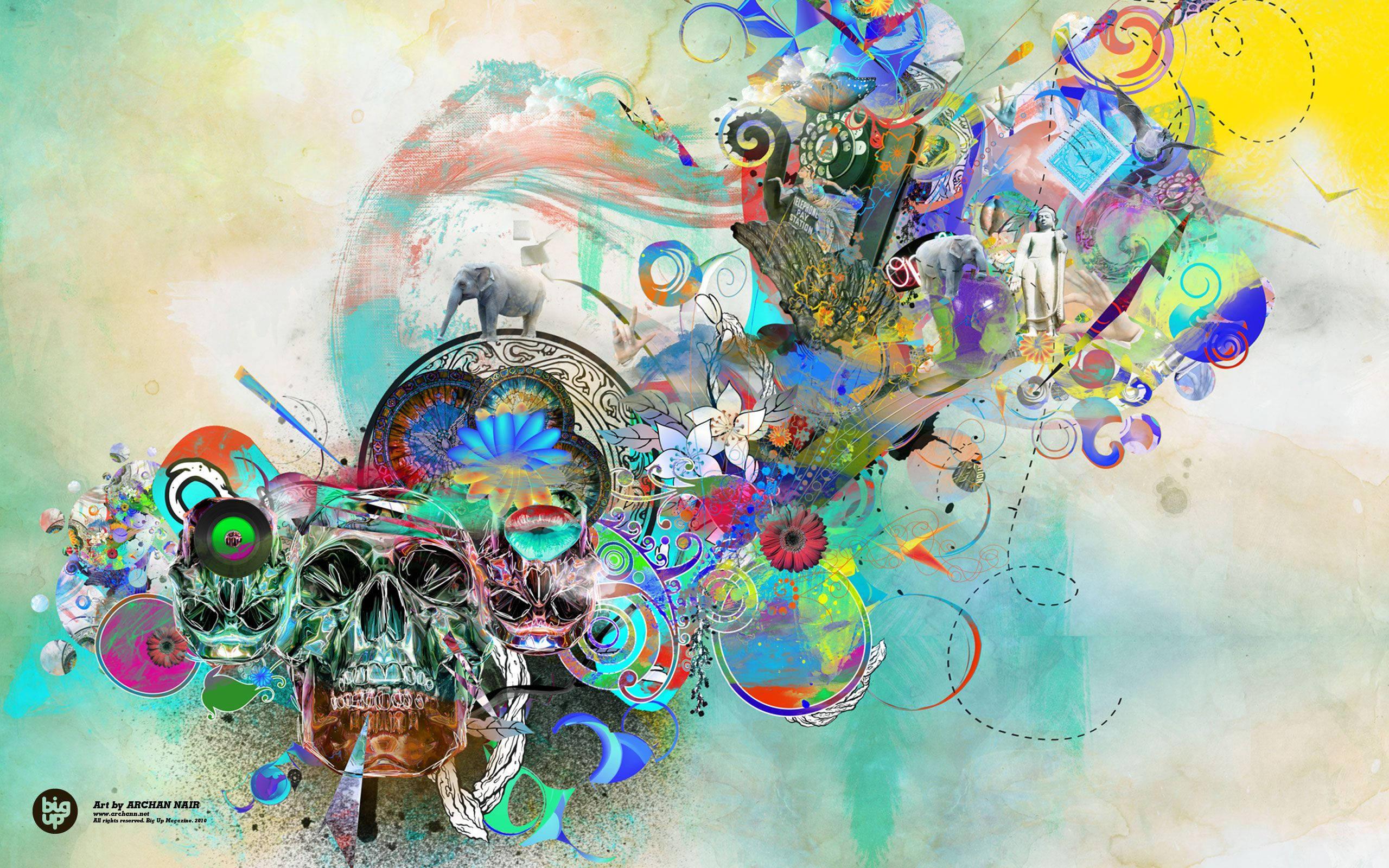 A vibrant and surreal representation of the fragility of life. — 2560x1600 wallpaper