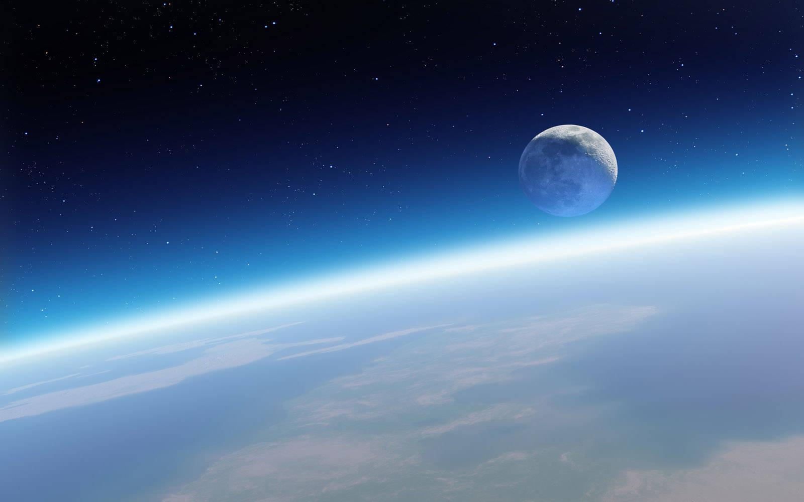 A View of the Earth From the Moon — 1600x1000 wallpaper