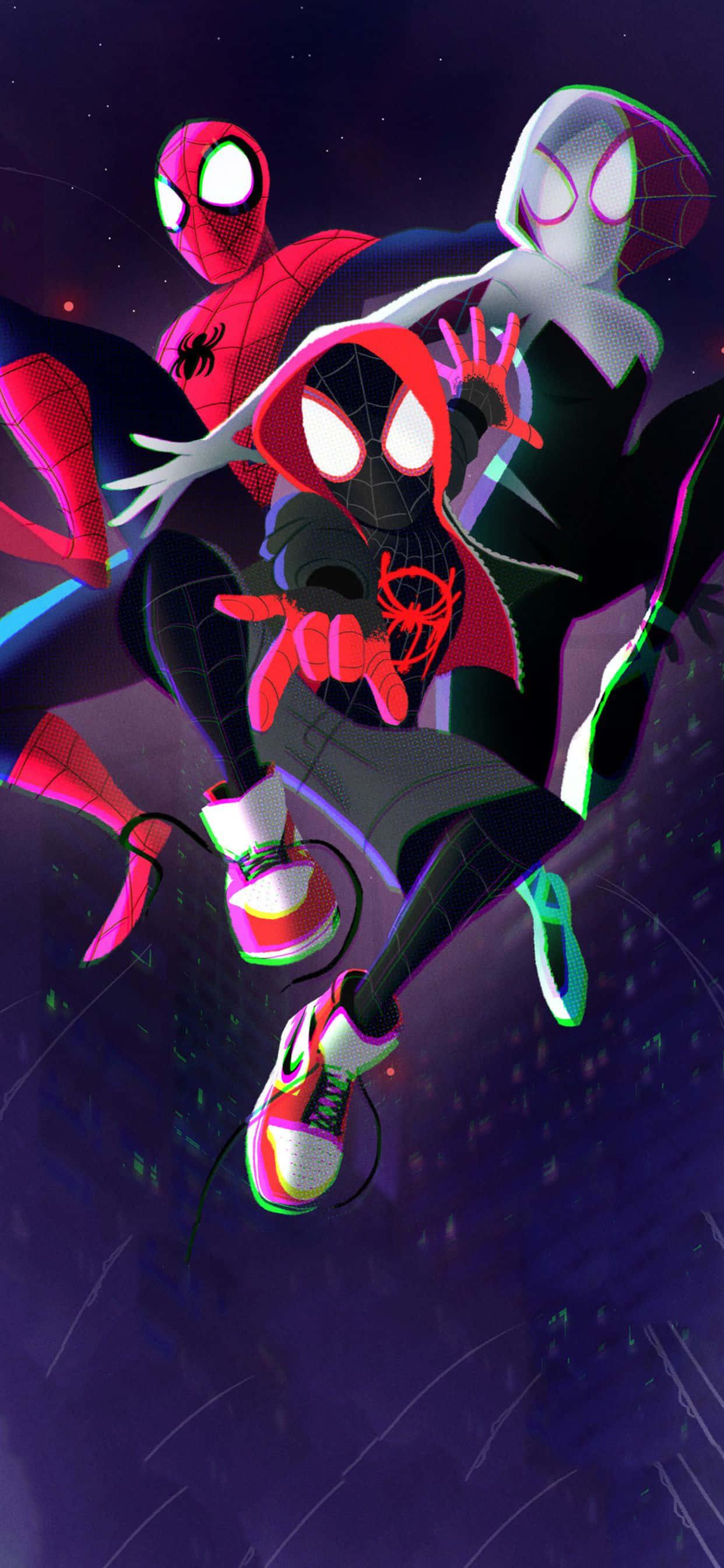 A villainous Spider Man with a mysterious aesthetic — 1242x2688 wallpaper