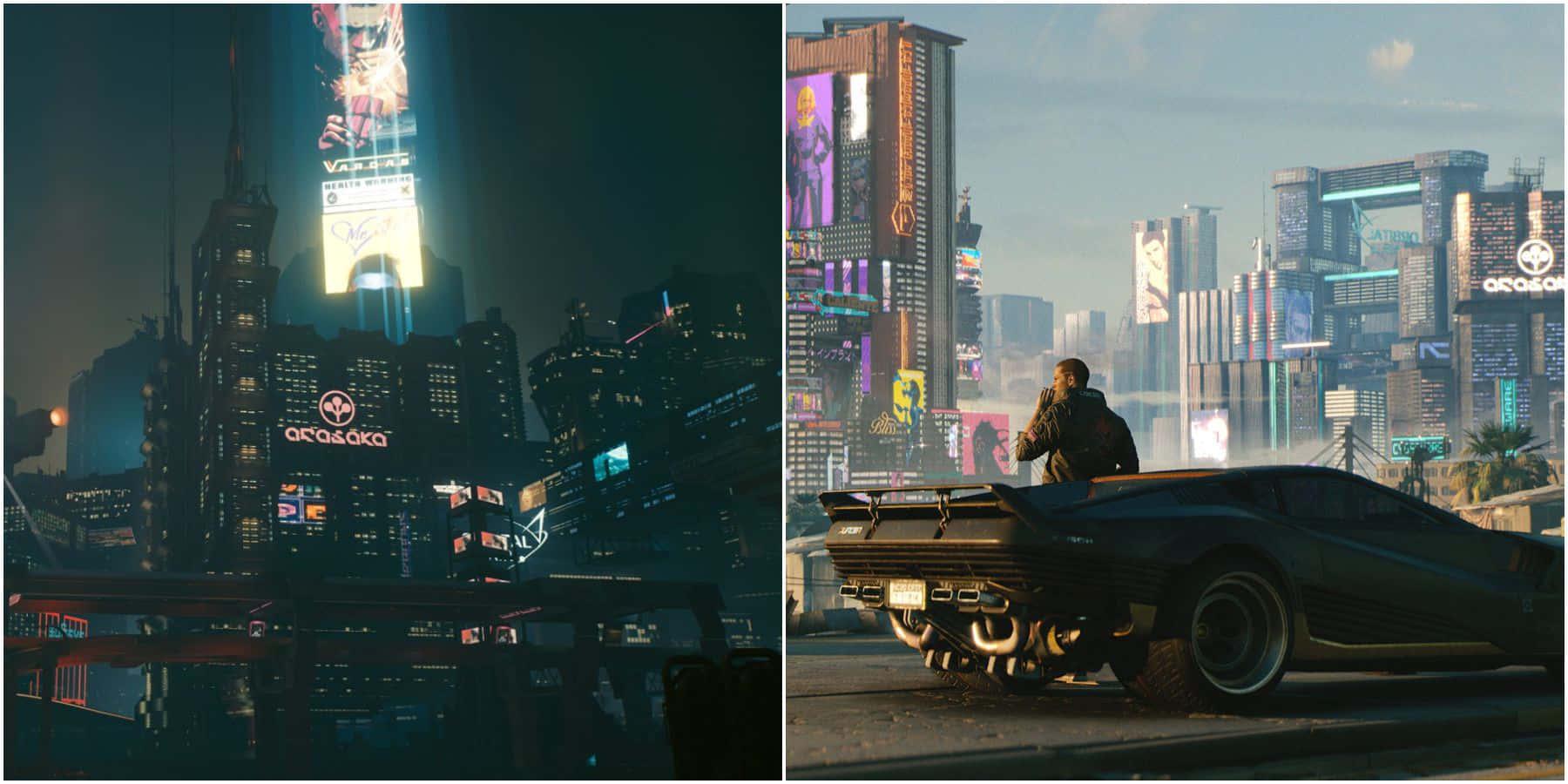 A vision of the future - Cyberpunk — 1800x900 wallpaper