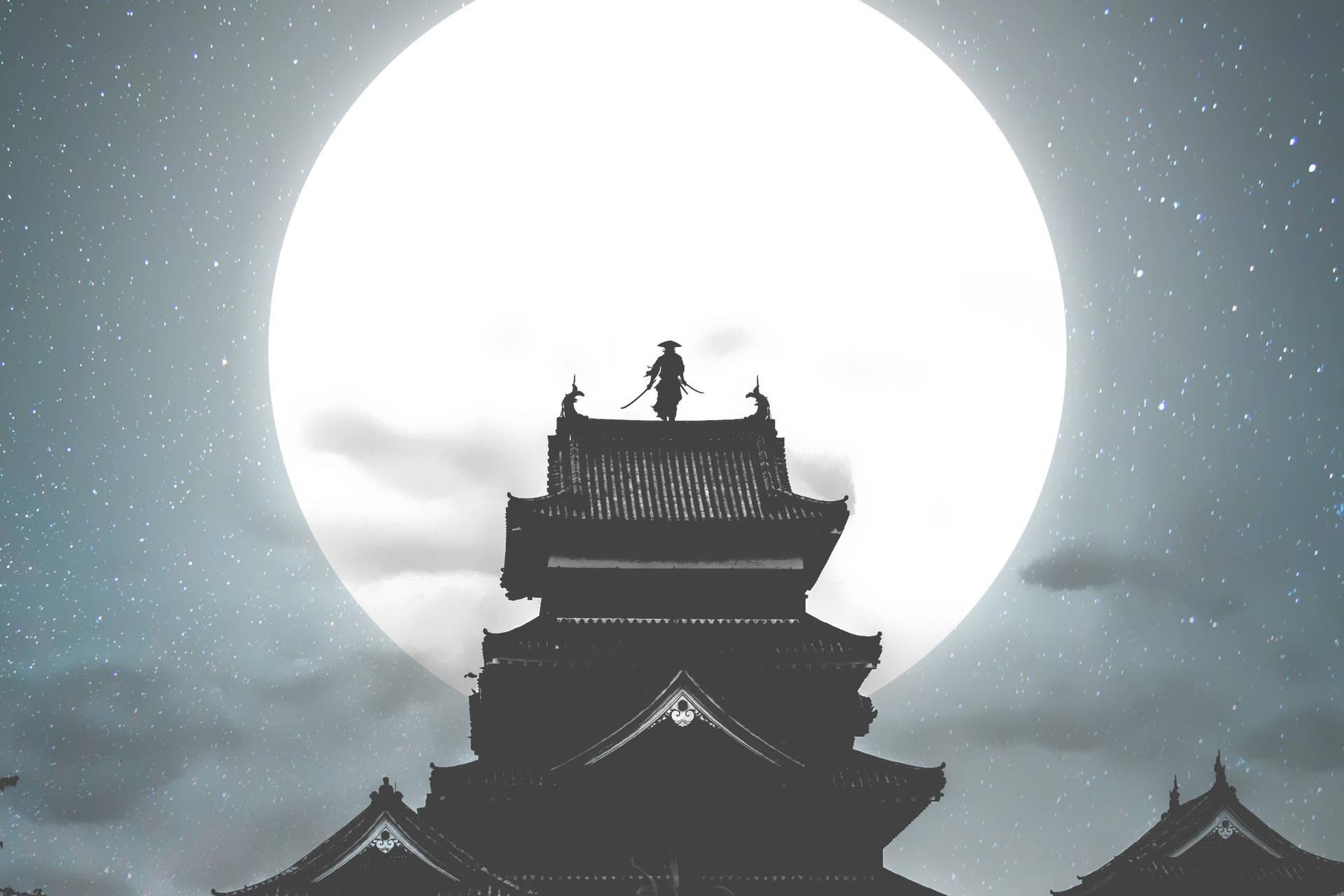 A Warrior Under The Moonlight — 1920x1280 wallpaper