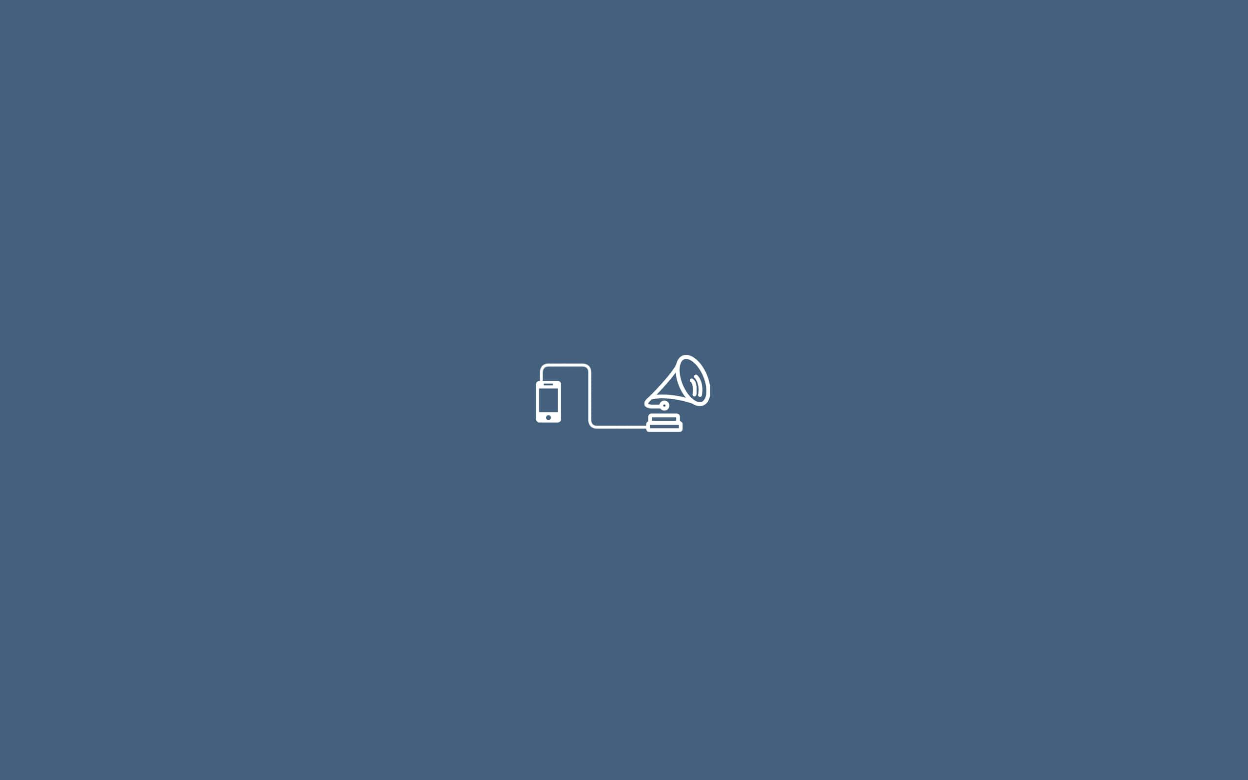 a white icon with a phone on it — 2560x1600 wallpaper