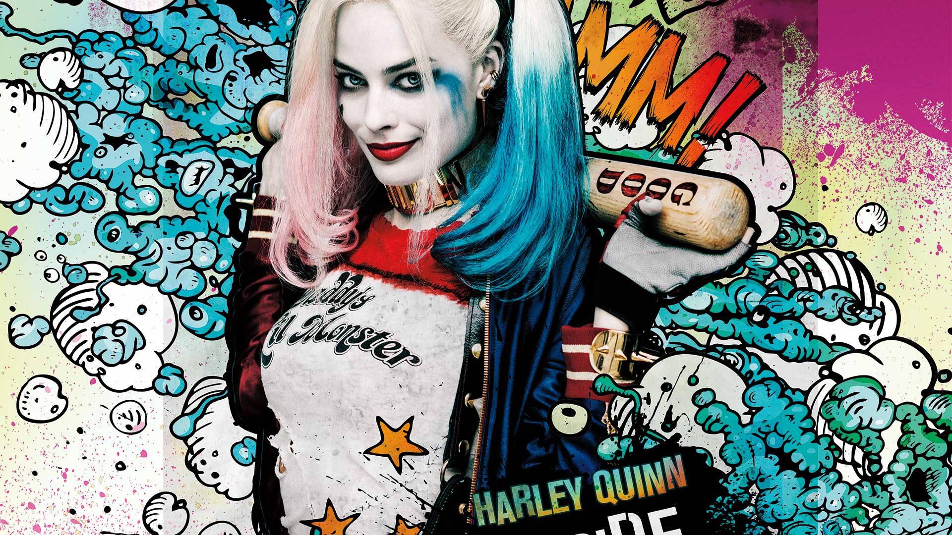 A wild Harley Quinn ready for action! — 1920x1080 wallpaper