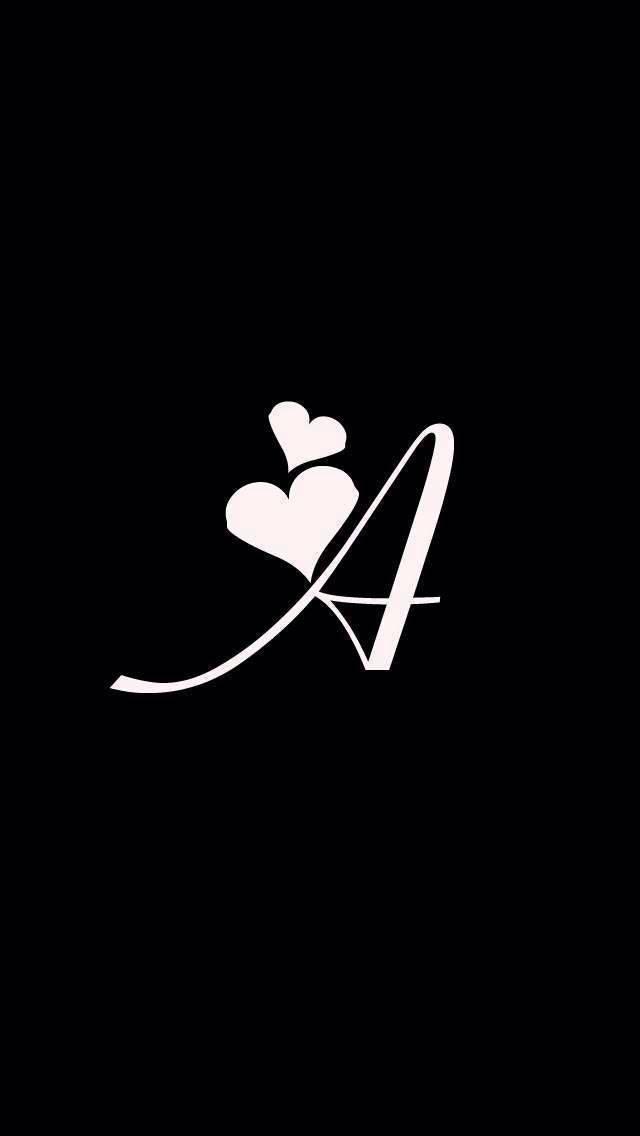 A With Hearts Name — 640x1136 wallpaper