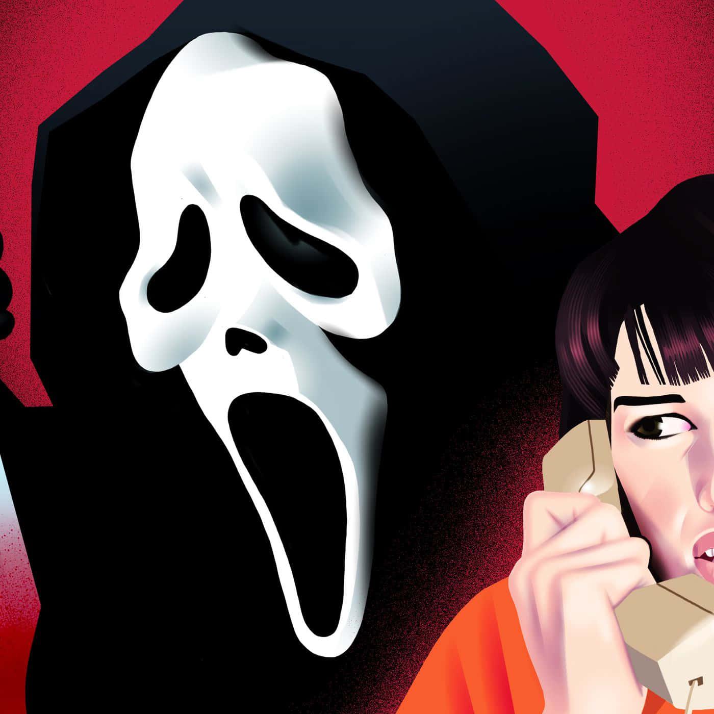 a woman talking on the phone with a scream face — 1400x1400 wallpaper