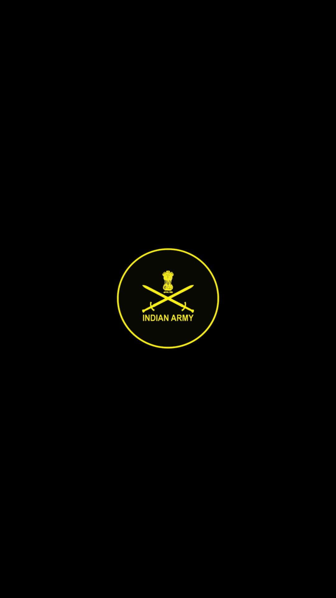 a yellow logo on a black background — 1080x1920 wallpaper