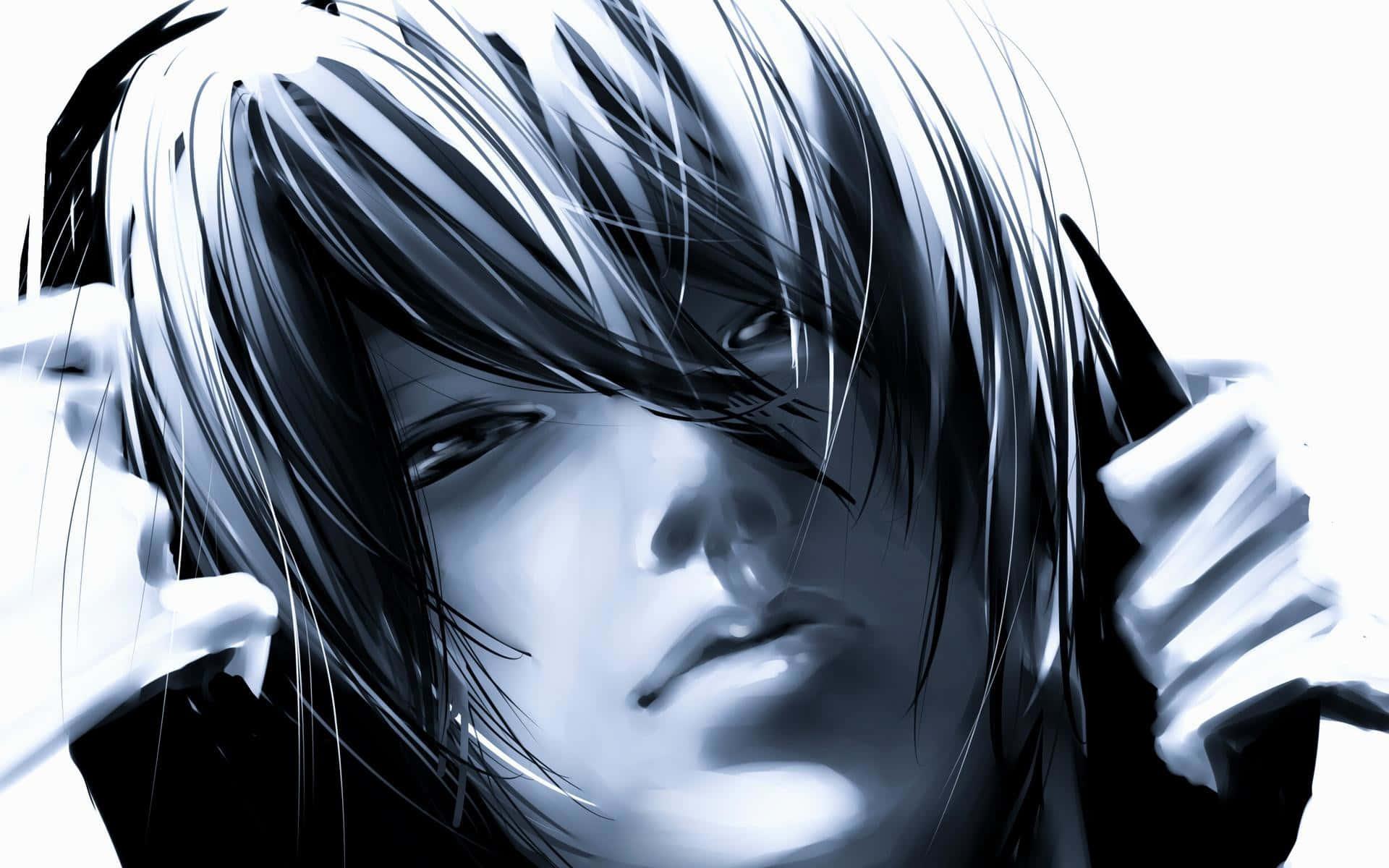 A young anime boy in a contemplative mood — 1920x1200 wallpaper
