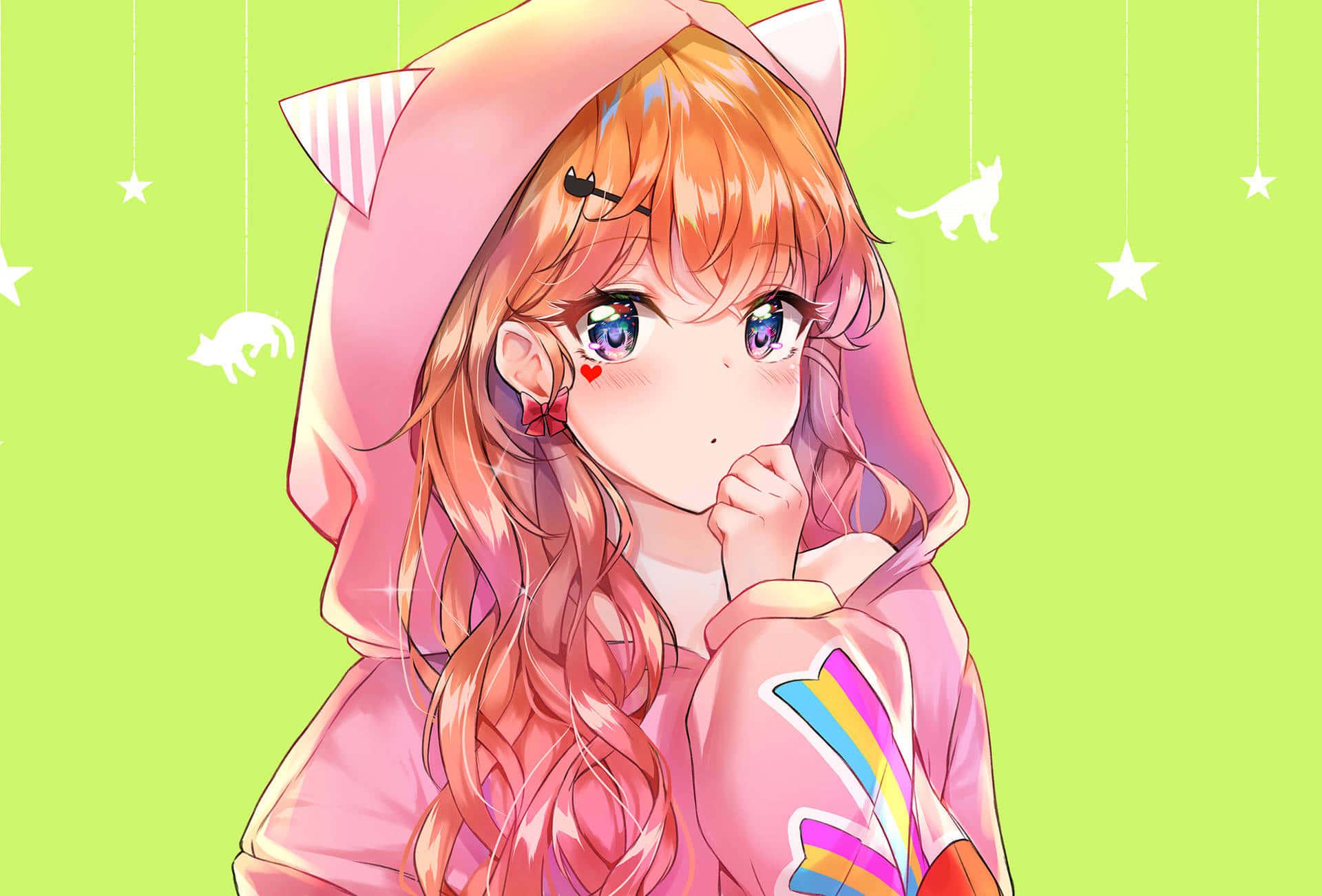 A young Anime girl gazing wistfully into the sunset — 1920x1302 wallpaper