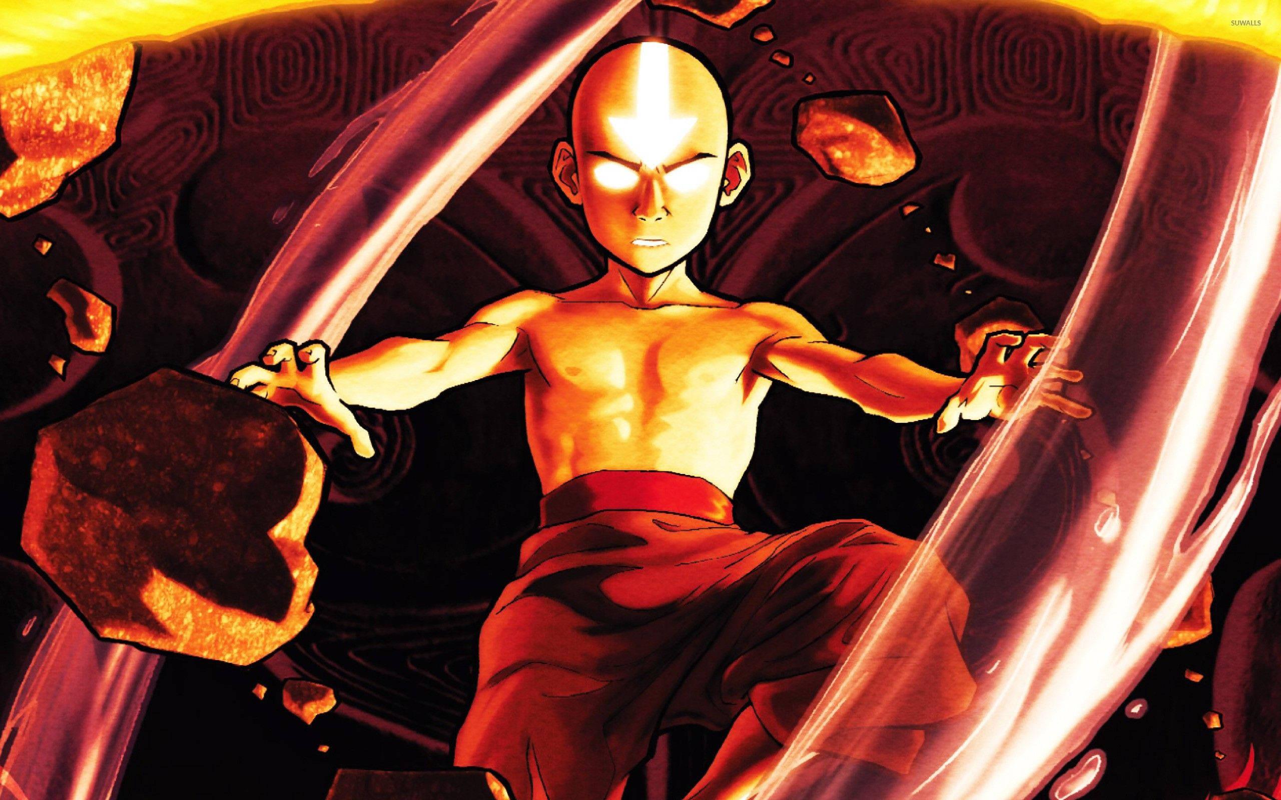 Aang Advancing in His Journey to Master the Art of Airbending — 2560x1600 wallpaper