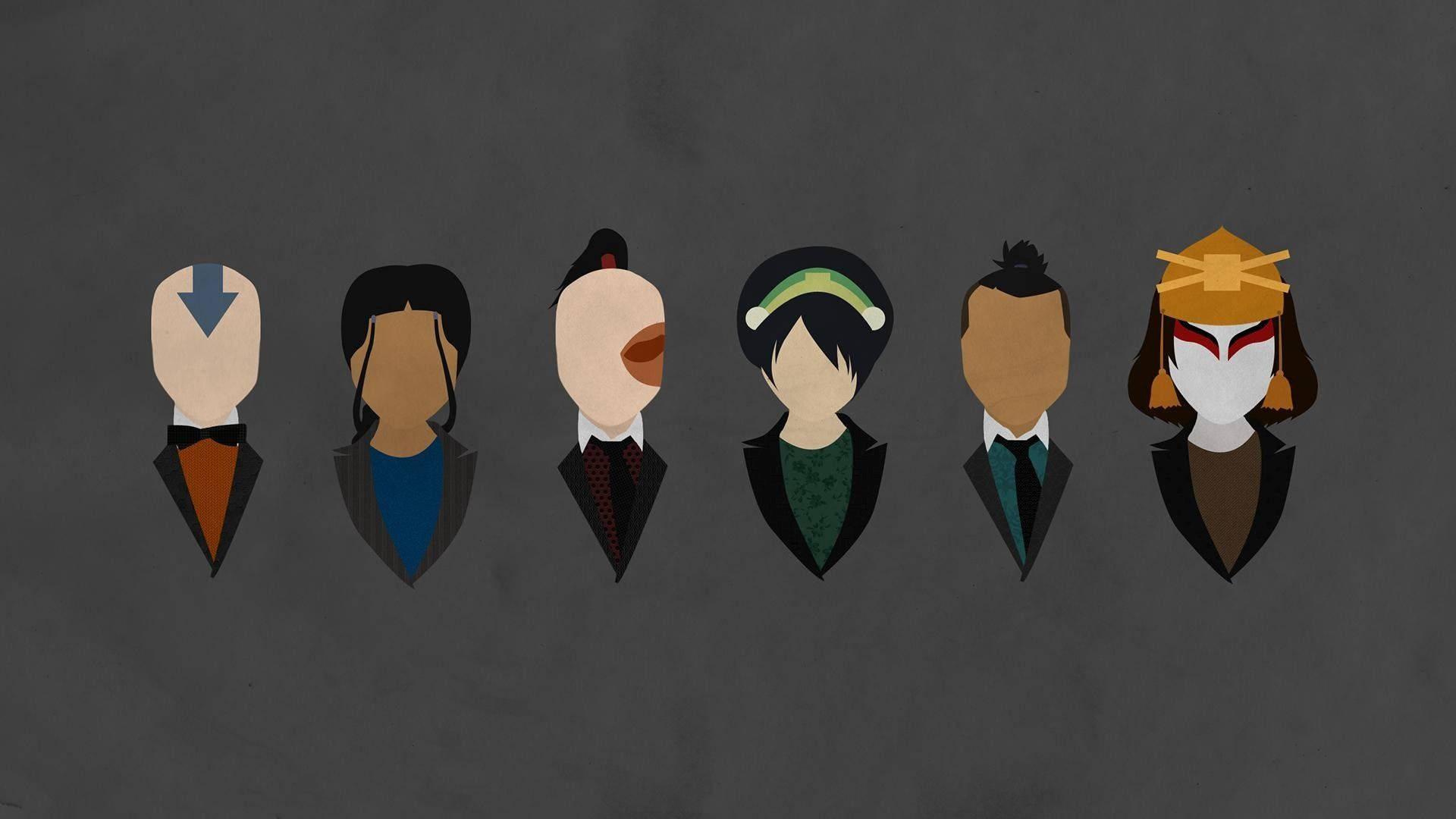 Aang and the Gaang Together — 1920x1080 wallpaper