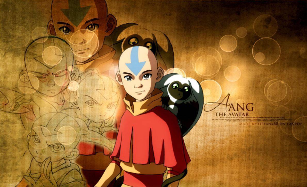 Aang harnessing the power of the Avatar state — 1190x728 wallpaper