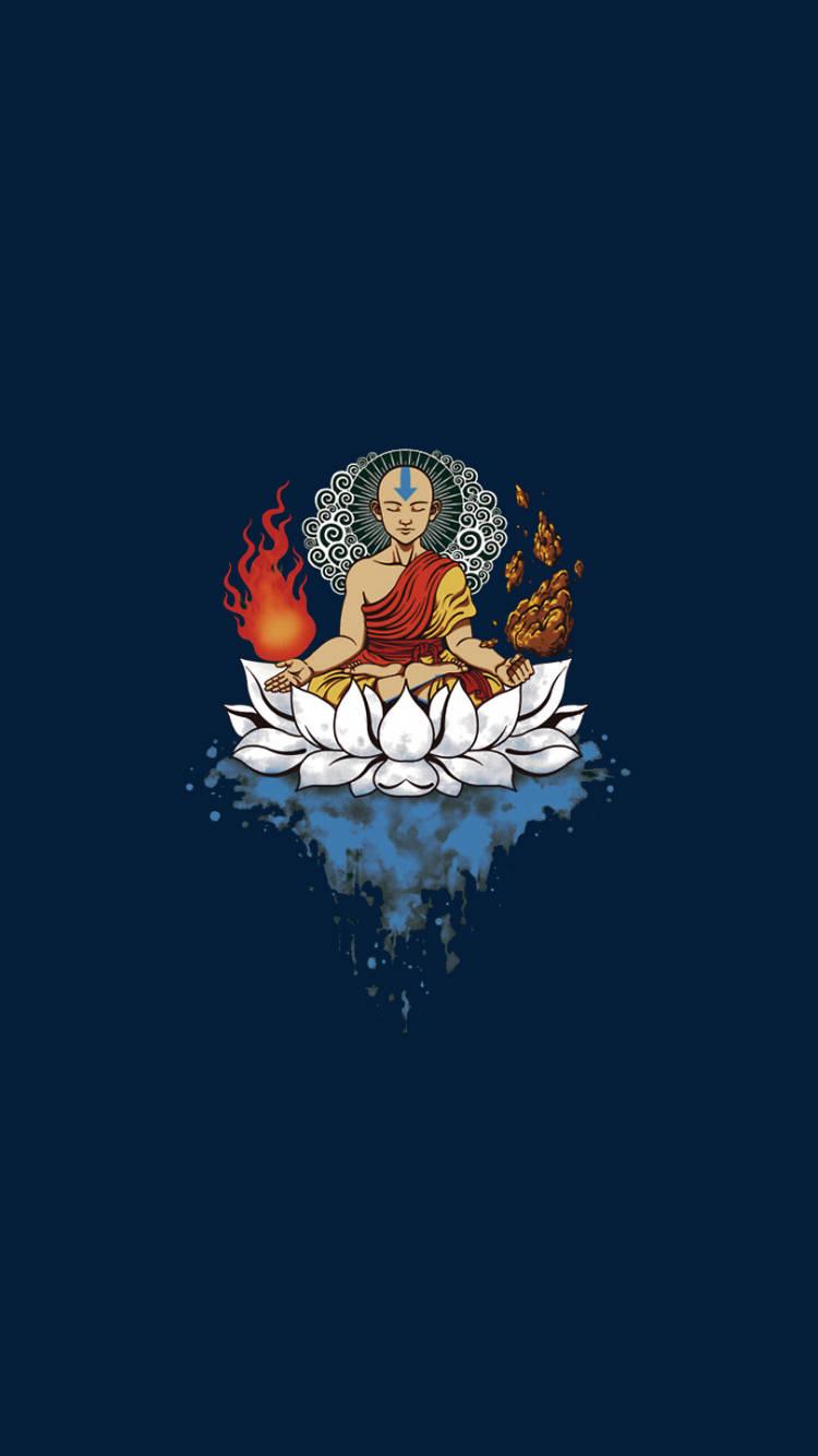 Aang meditating on life as Avatar The Last Airbender — 750x1334 wallpaper