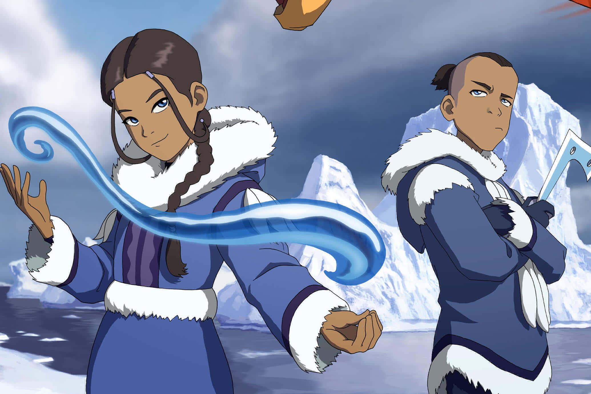 Aang takes flight as a powerful airbender — 2070x1380 wallpaper