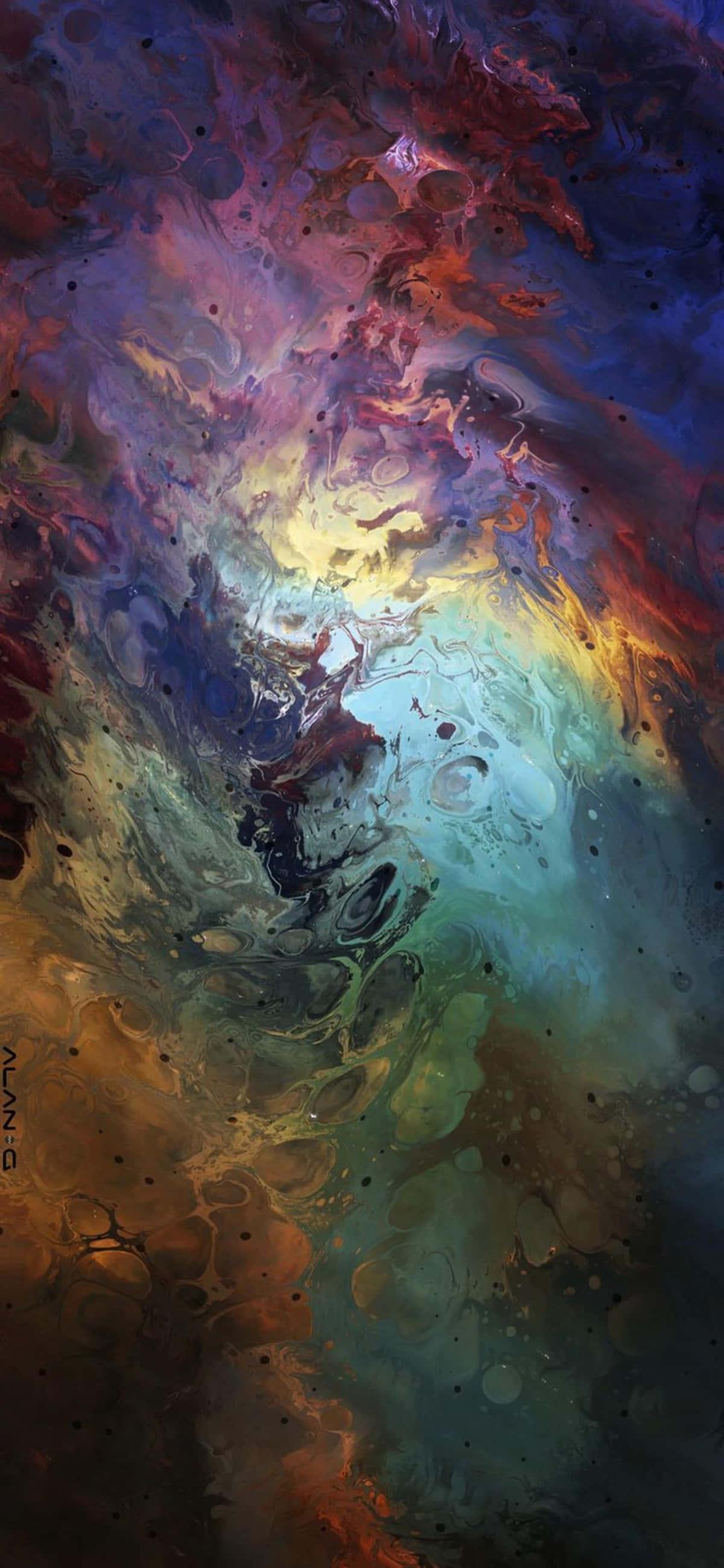 Abstract Galaxy Colorful 4k Phone — 1200x2599 wallpaper