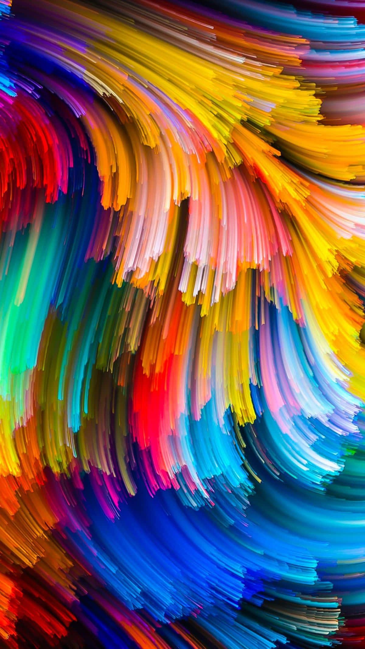 Abstract Paint Strands Colorful 4k Phone — 1200x2133 wallpaper