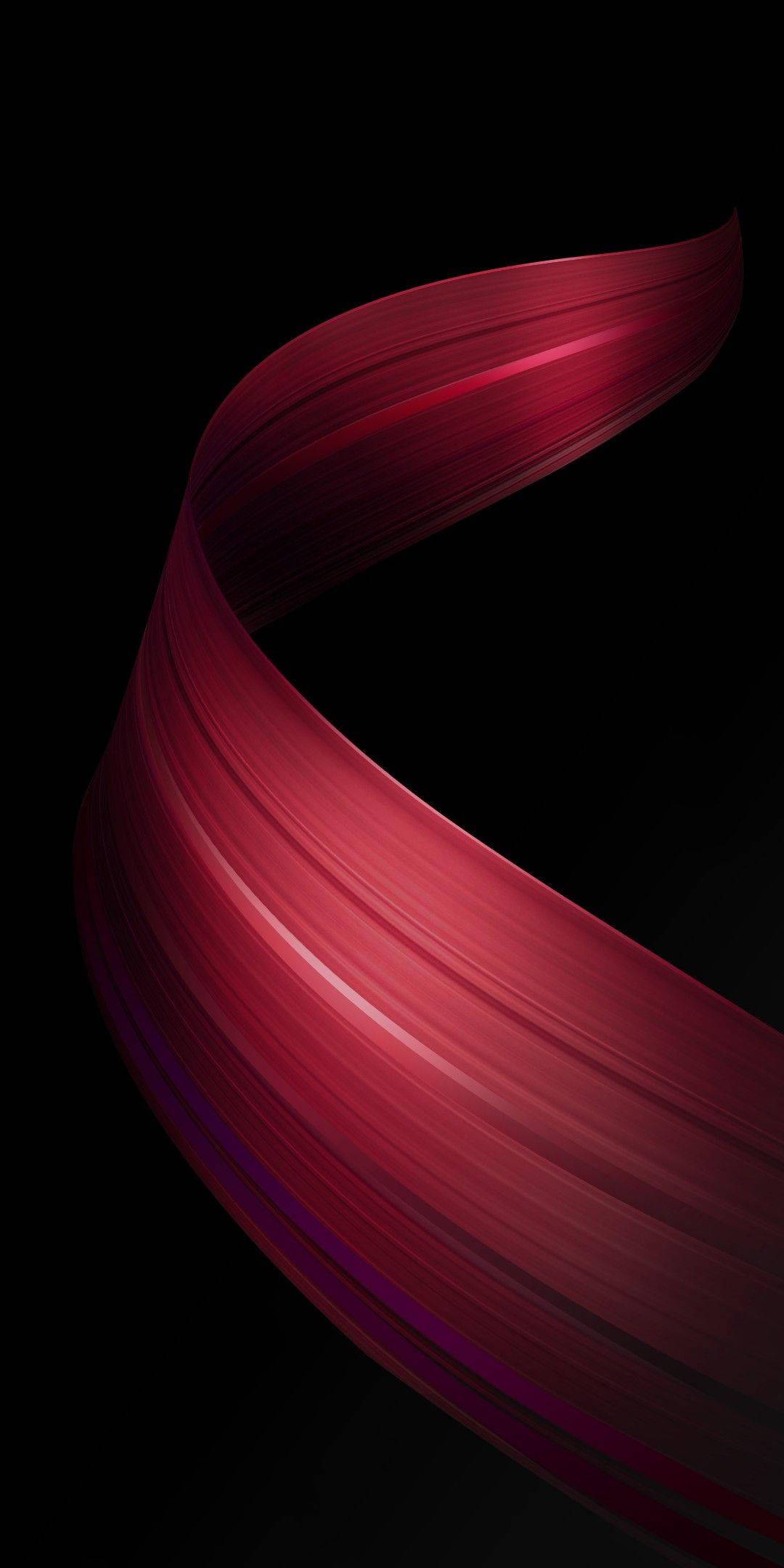 Abstract Red Ribbon Oppo A5s — 1080x2160 wallpaper