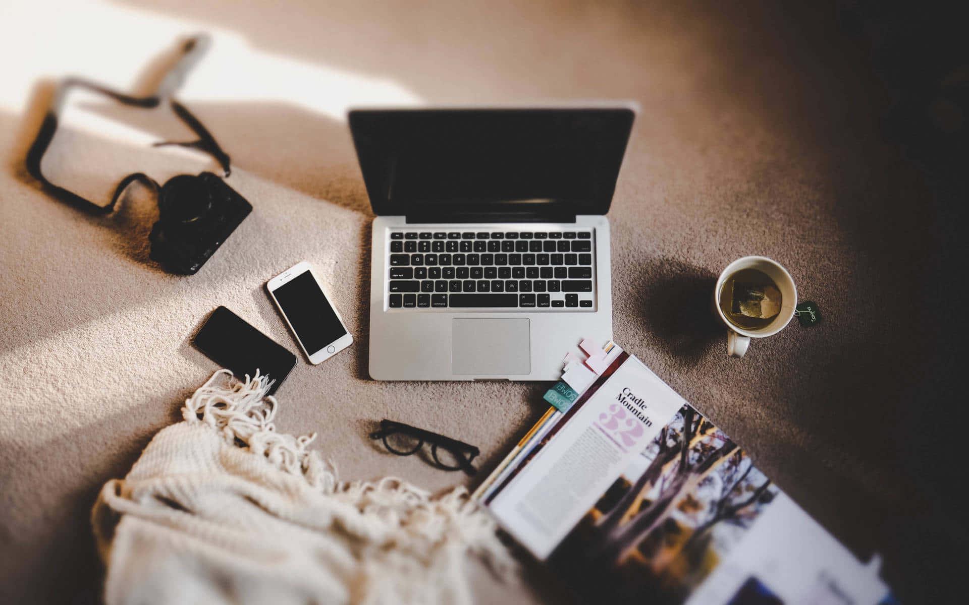 Erreiche aesthetische meisterschaft mit diesem schlanken laptop