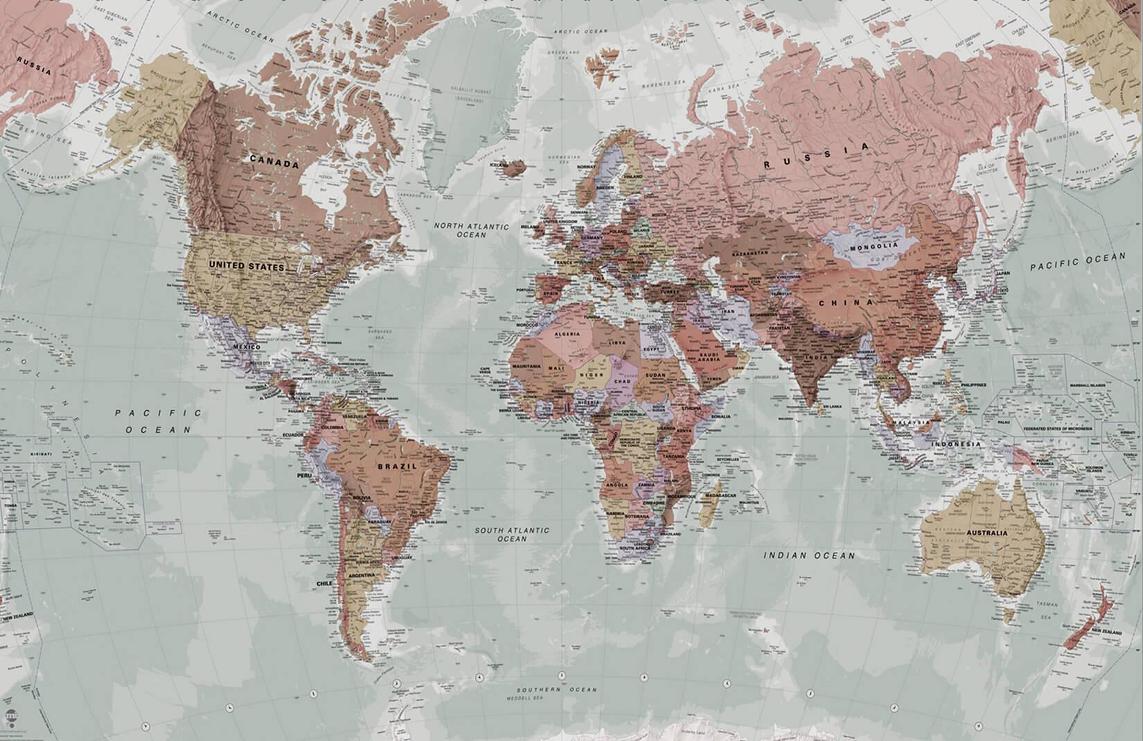 ADetailed Look at the World -- Classic World Map — 1650x1070 wallpaper