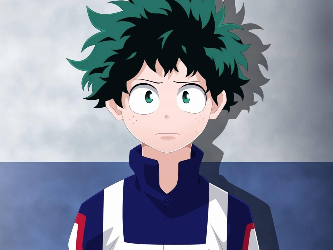 Adorable Cartoon Illustration of Midoriya Izuku — 1333x1000 wallpaper