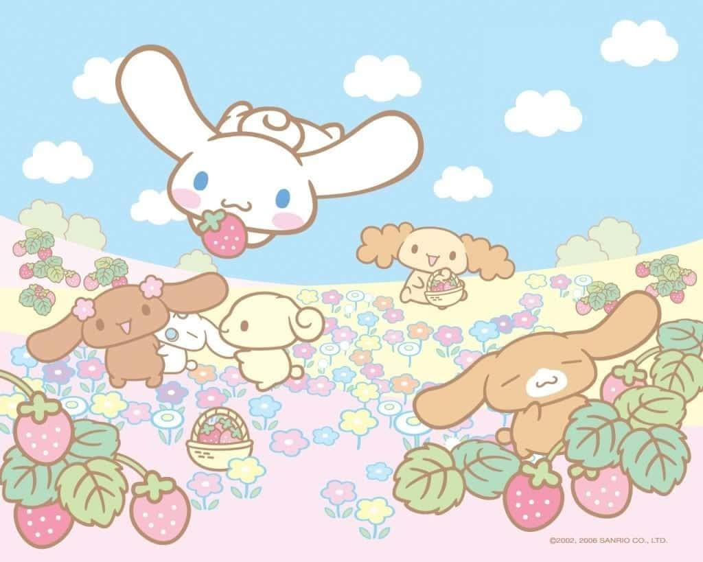 Adorable Cinnamoroll Cartoon Background