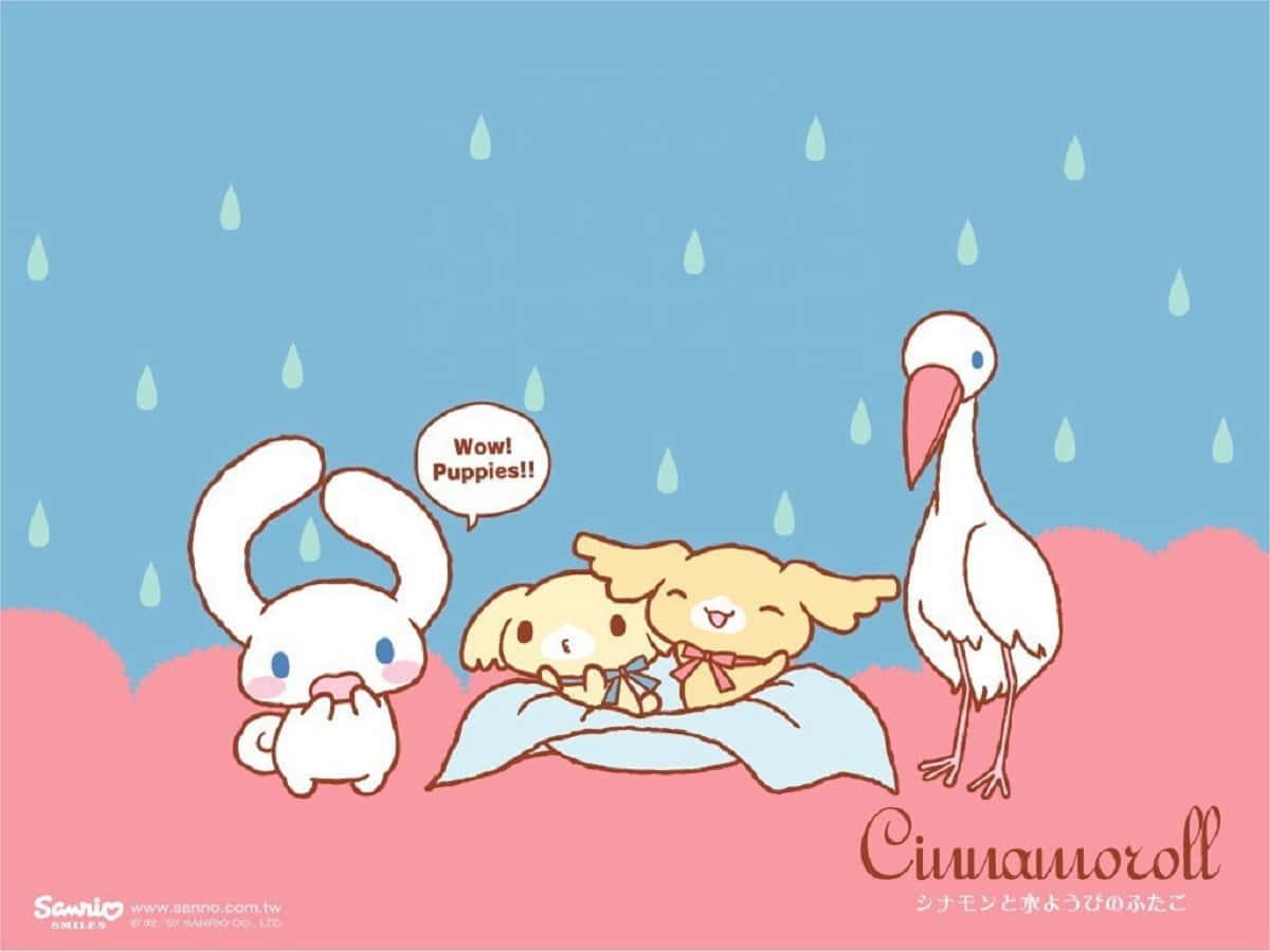 Adorable Cinnamoroll enjoying a fun day outdoors
