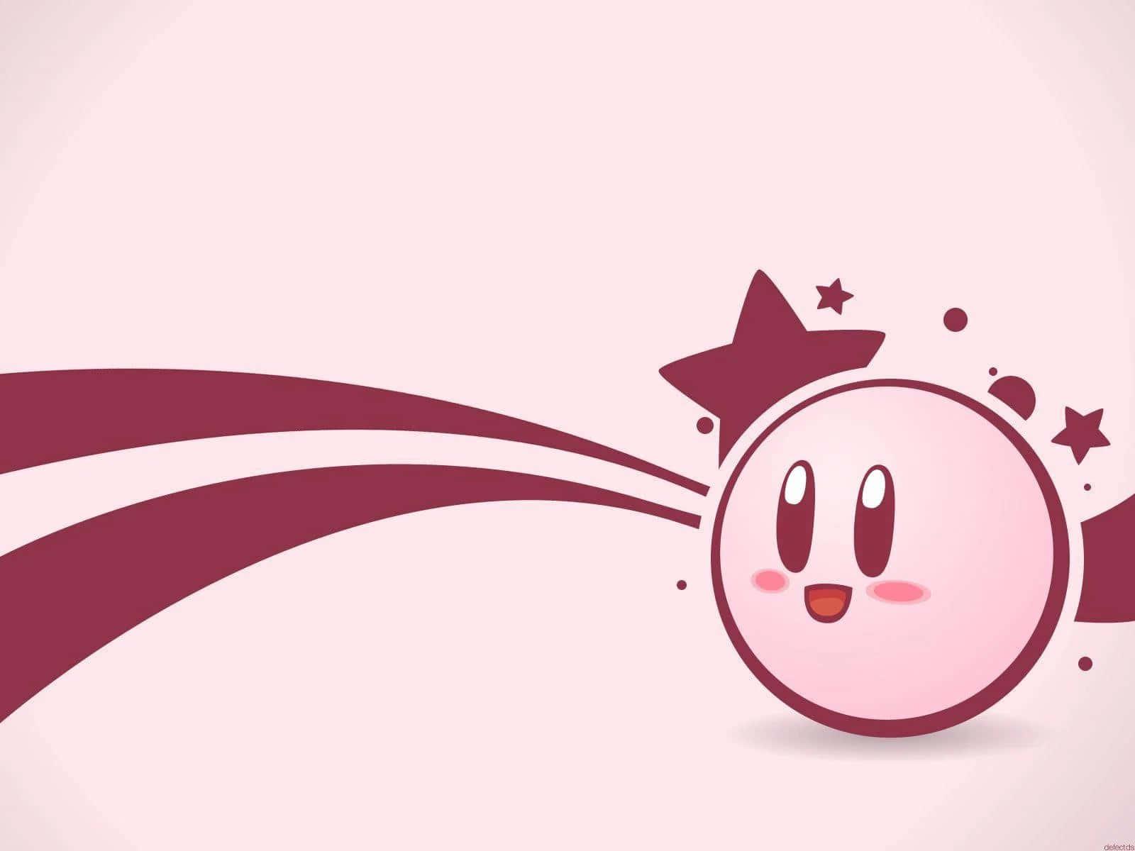 Adorable Kirby Enjoying a Sweet Treat — 1600x1200 wallpaper