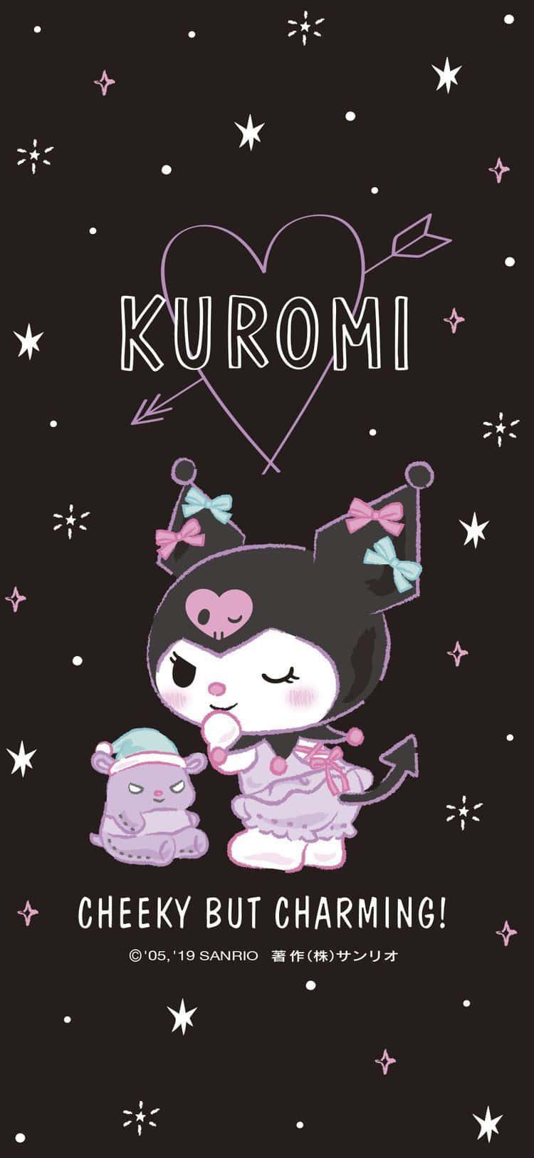Adorable Kuromi smiling at you