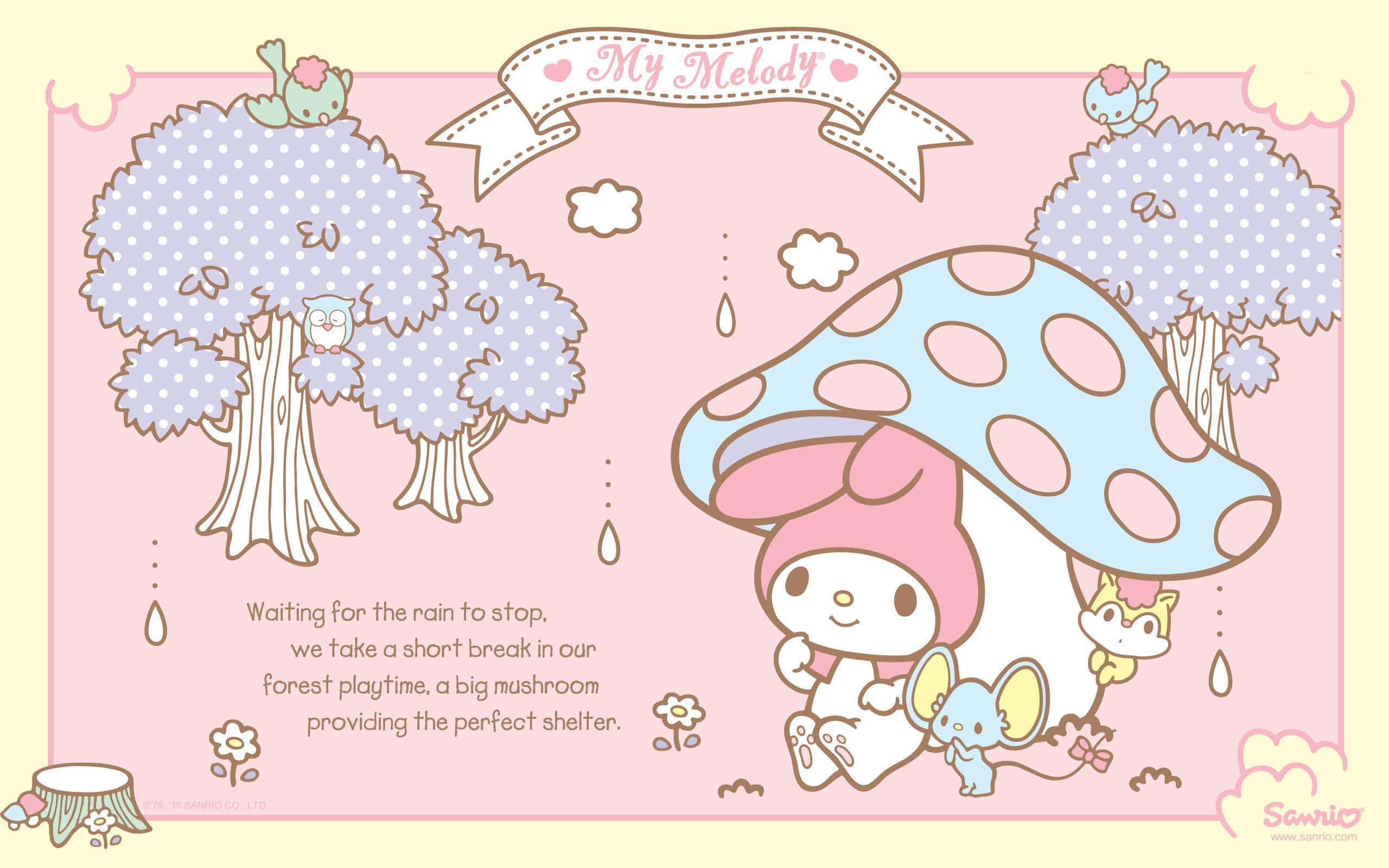 Adorable My Melody in a Lovely Floral Field. — 2560x1600 wallpaper