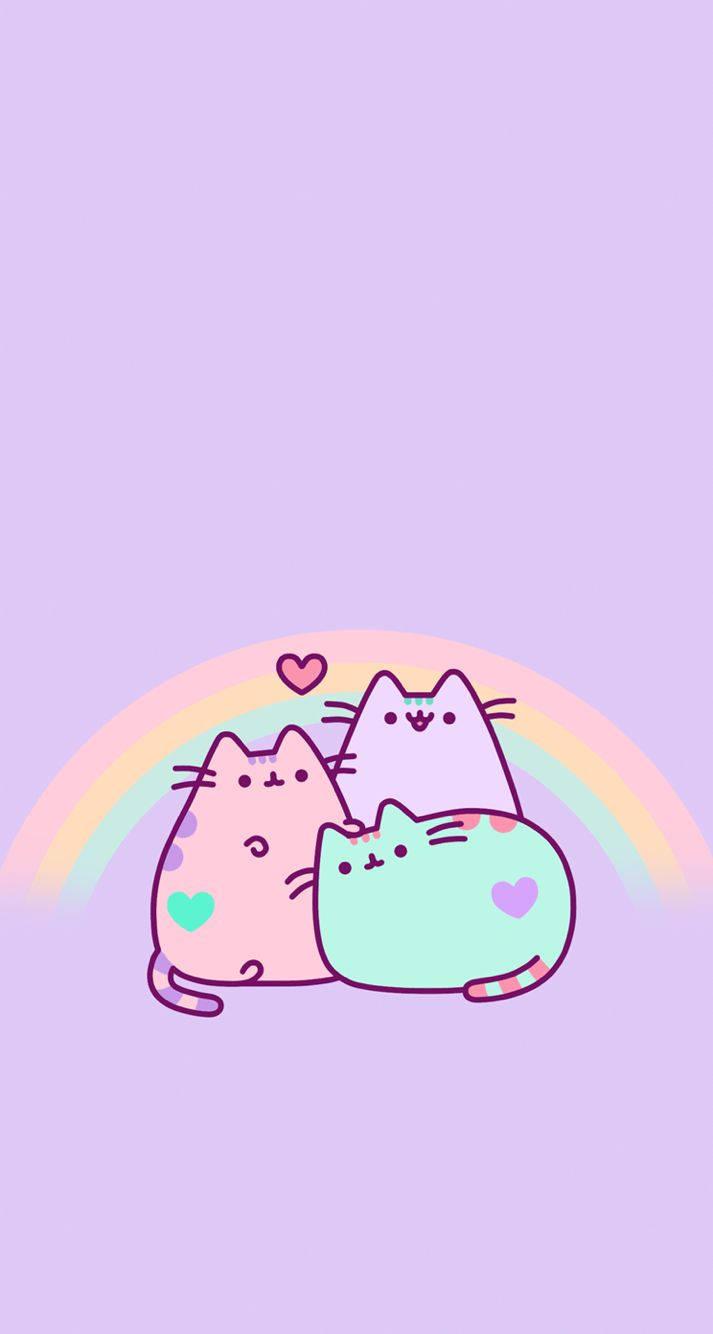 Adorable Pastel Pusheen Cats Bring Joy — 713x1334 wallpaper
