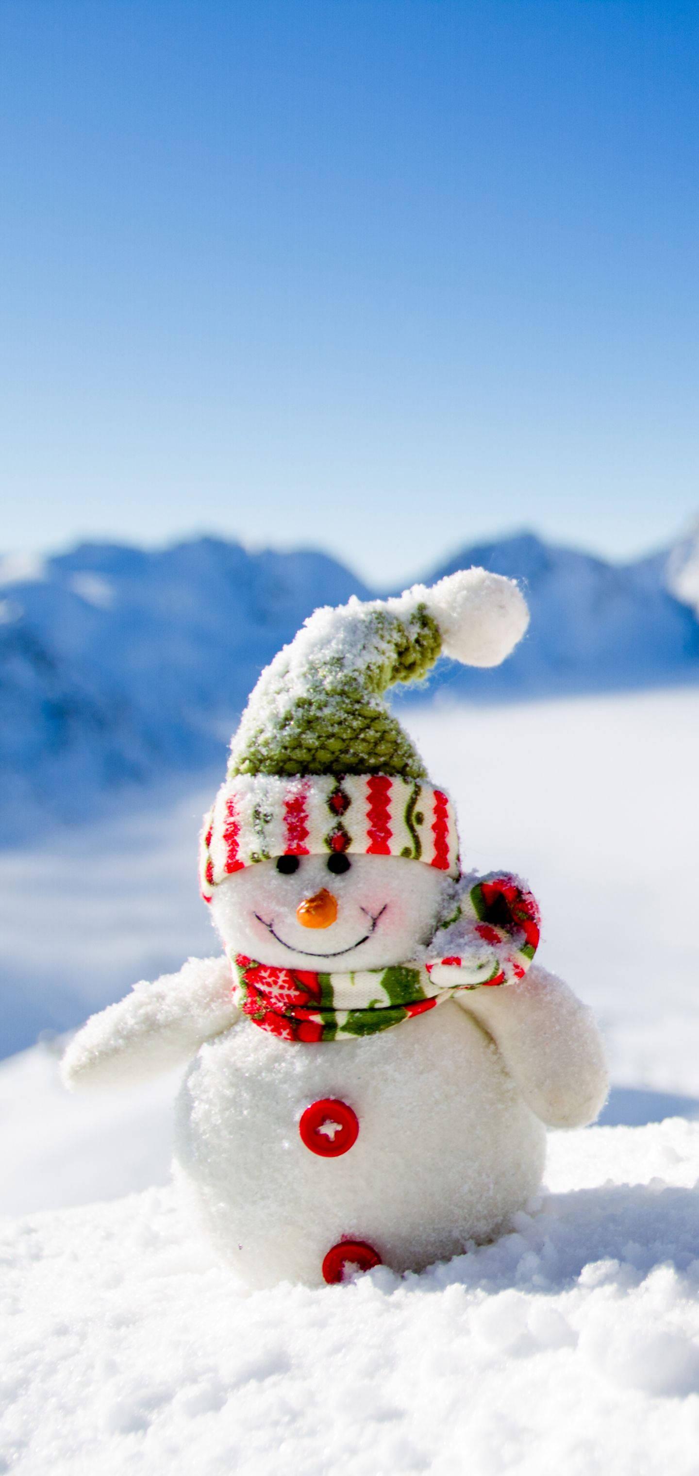 Adorable Snowman Winter iPhone — 1440x3040 wallpaper