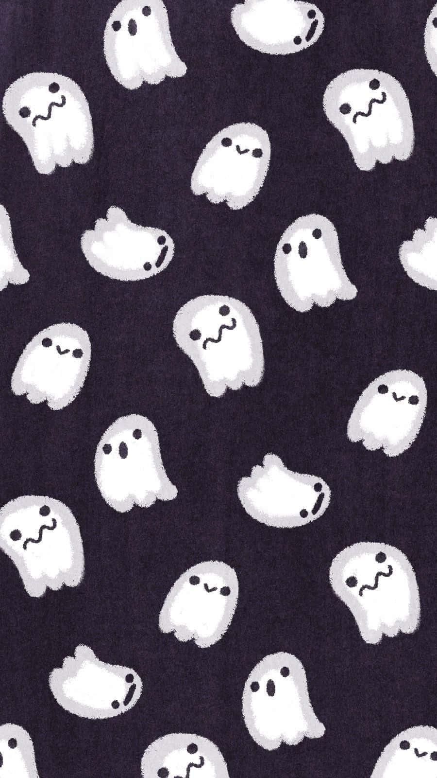 Adorable Spooky Ghost Floating in the Night Sky — 900x1600 wallpaper