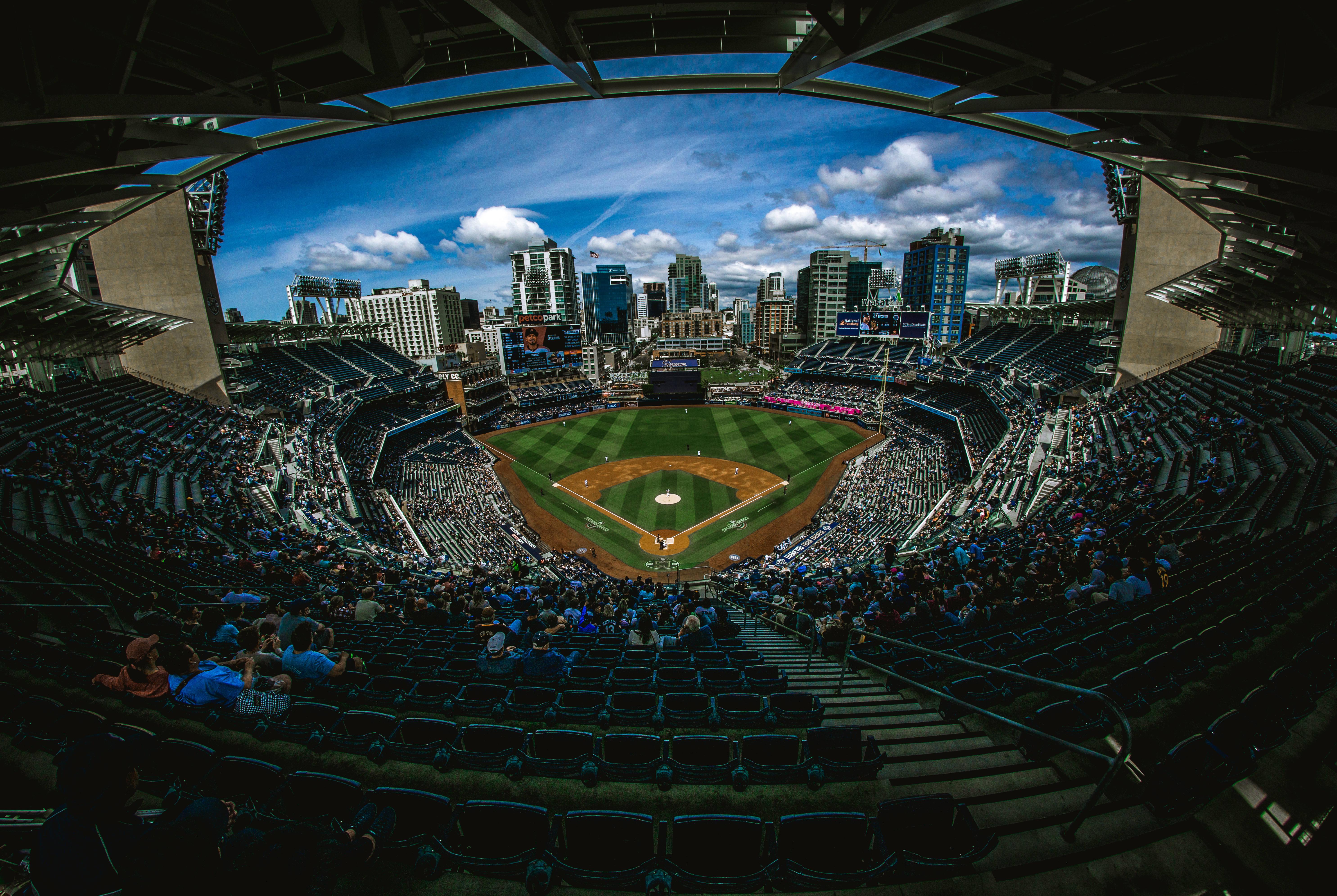 Aerial View MLB Ballpark Stadium