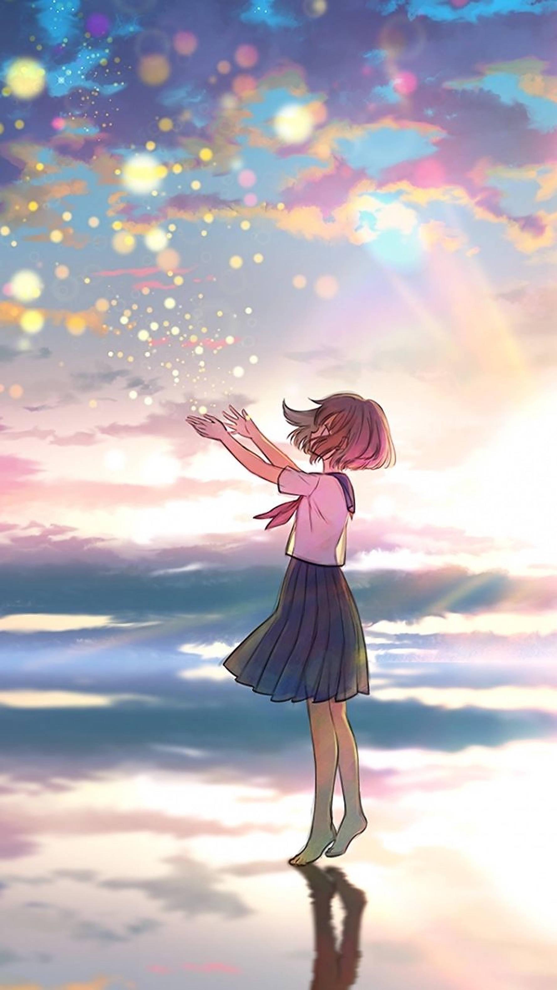 Aesthetic Anime School Girl — 1778x3162 wallpaper