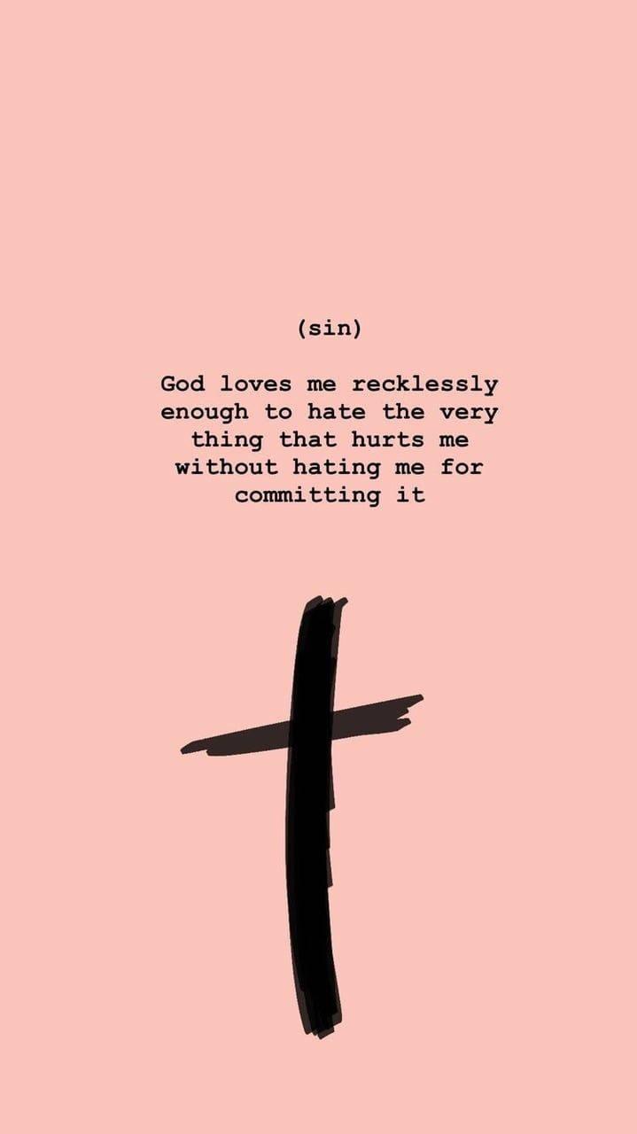 Aesthetic Bible Verse Black Cross — 719x1280 wallpaper