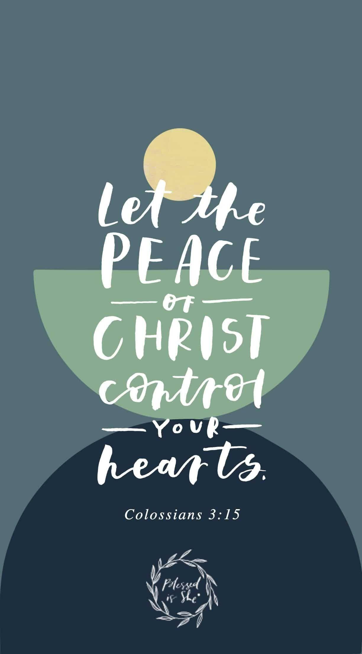 Aesthetic Bible Verse Colossians 3:15 — 1224x2208 wallpaper