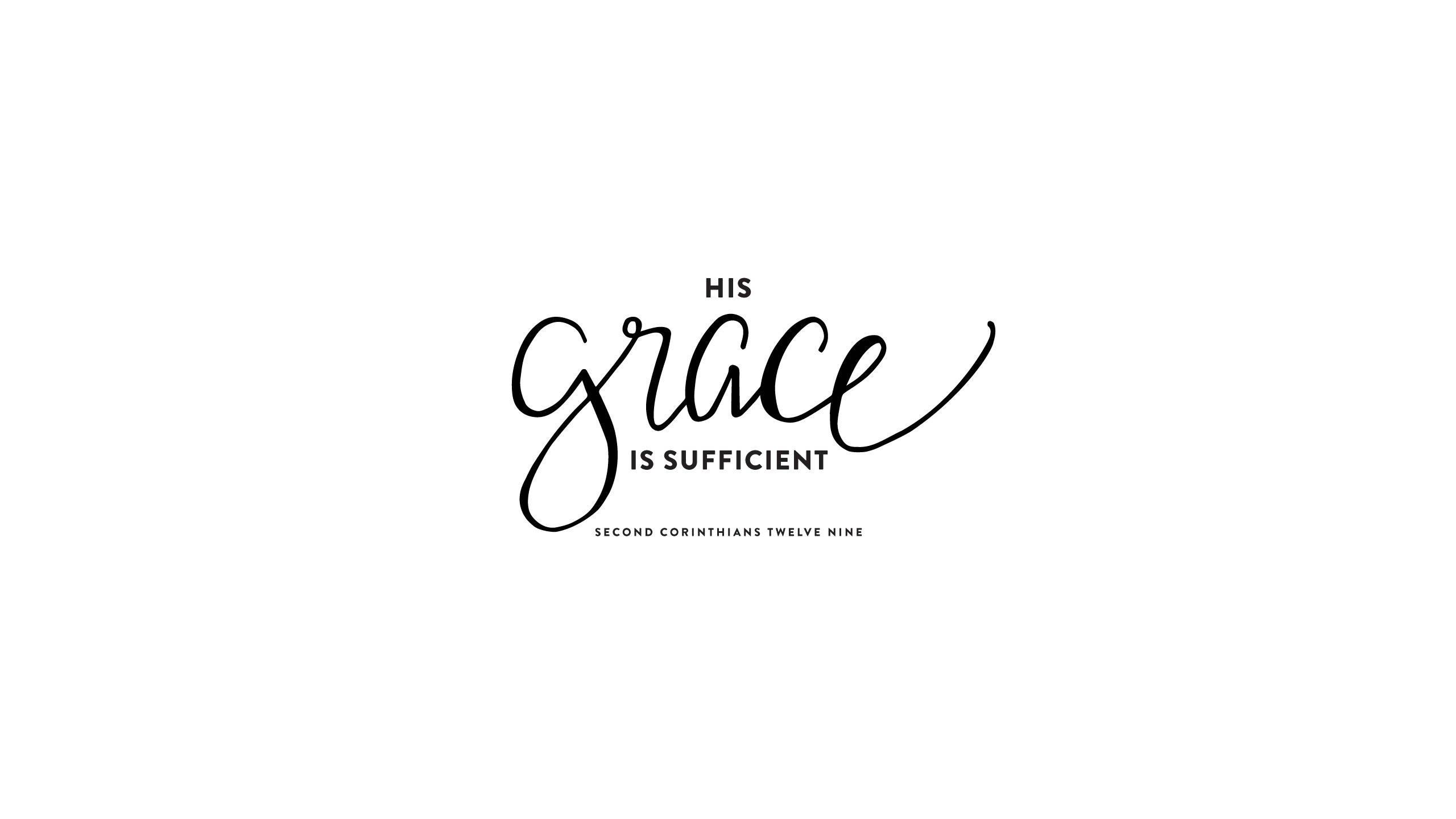 Aesthetic Bible Verse Corinthians 12:9 — 2560x1440 wallpaper