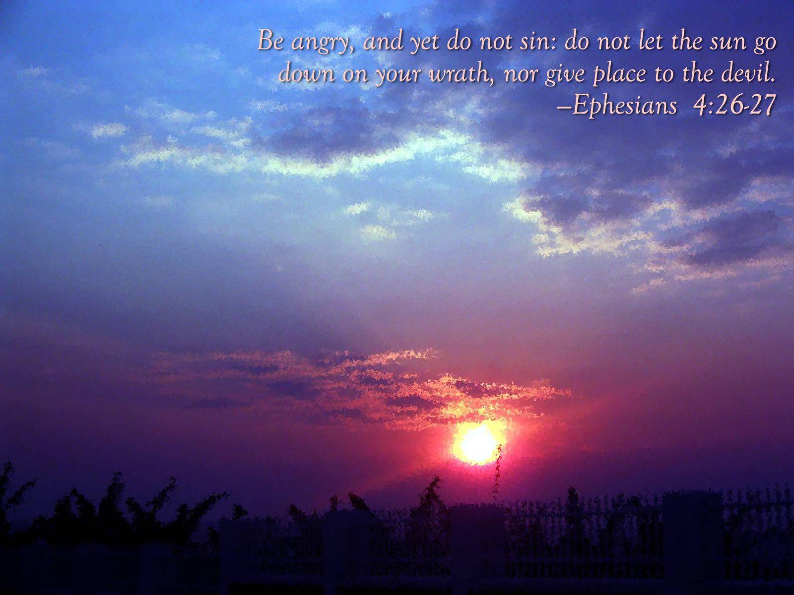 Aesthetic Bible Verse Ephesians 4:26 — 1600x1200 wallpaper