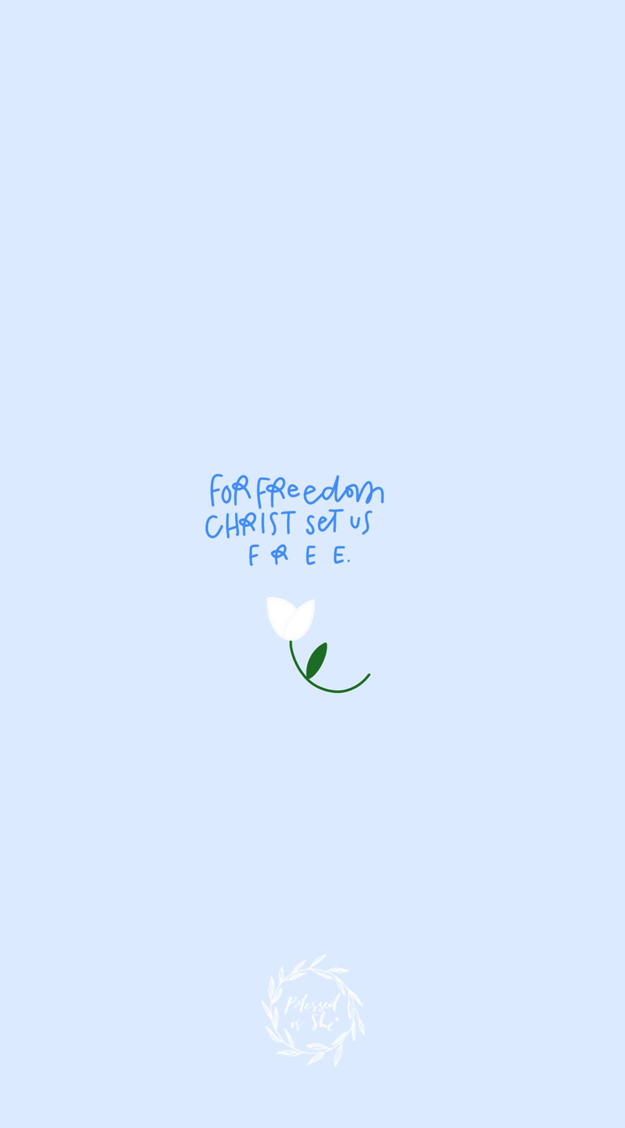Aesthetic Bible Verse For Freedom — 1224x2208 wallpaper