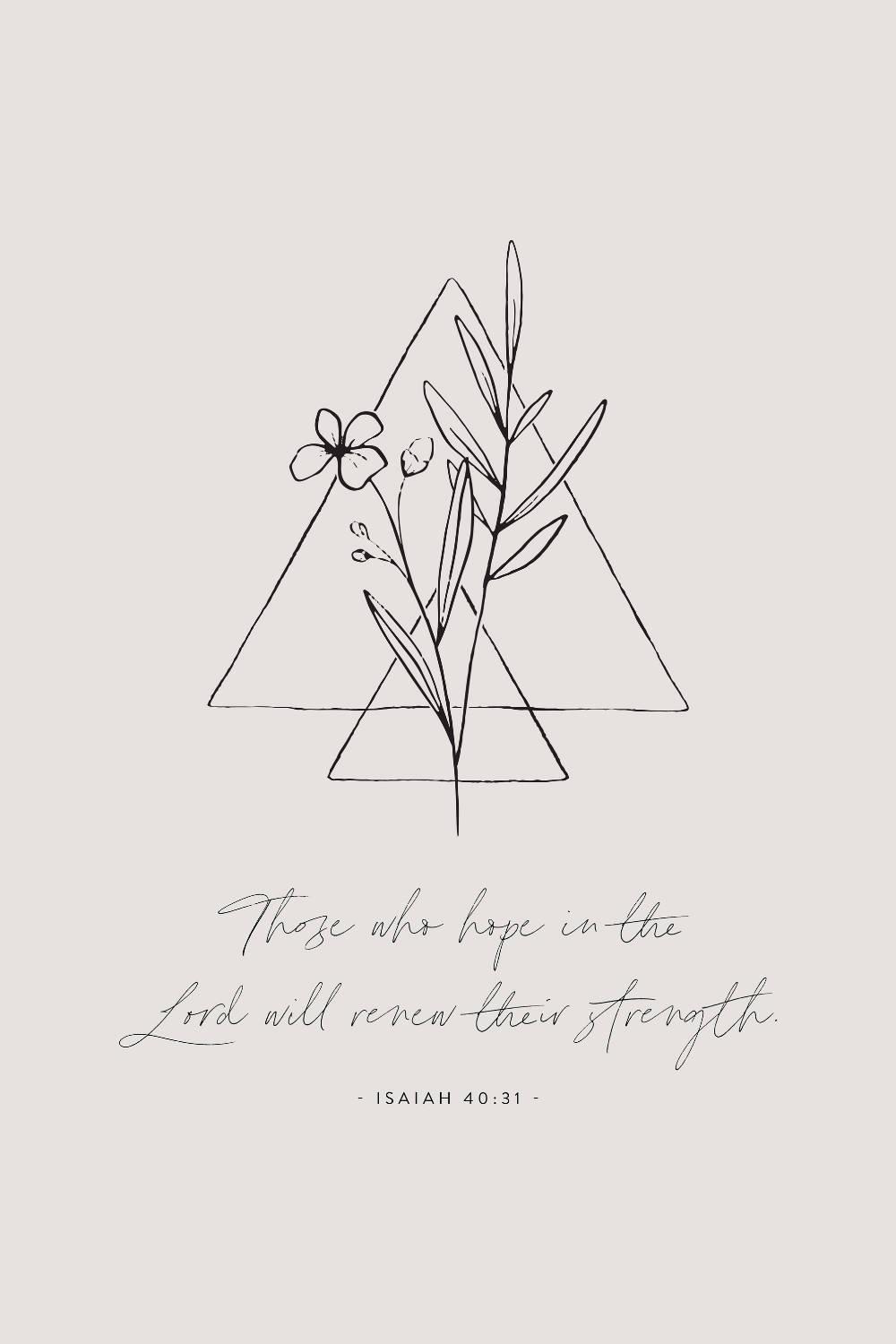 Aesthetic Bible Verse Isaiah 40:31 — 1000x1500 wallpaper
