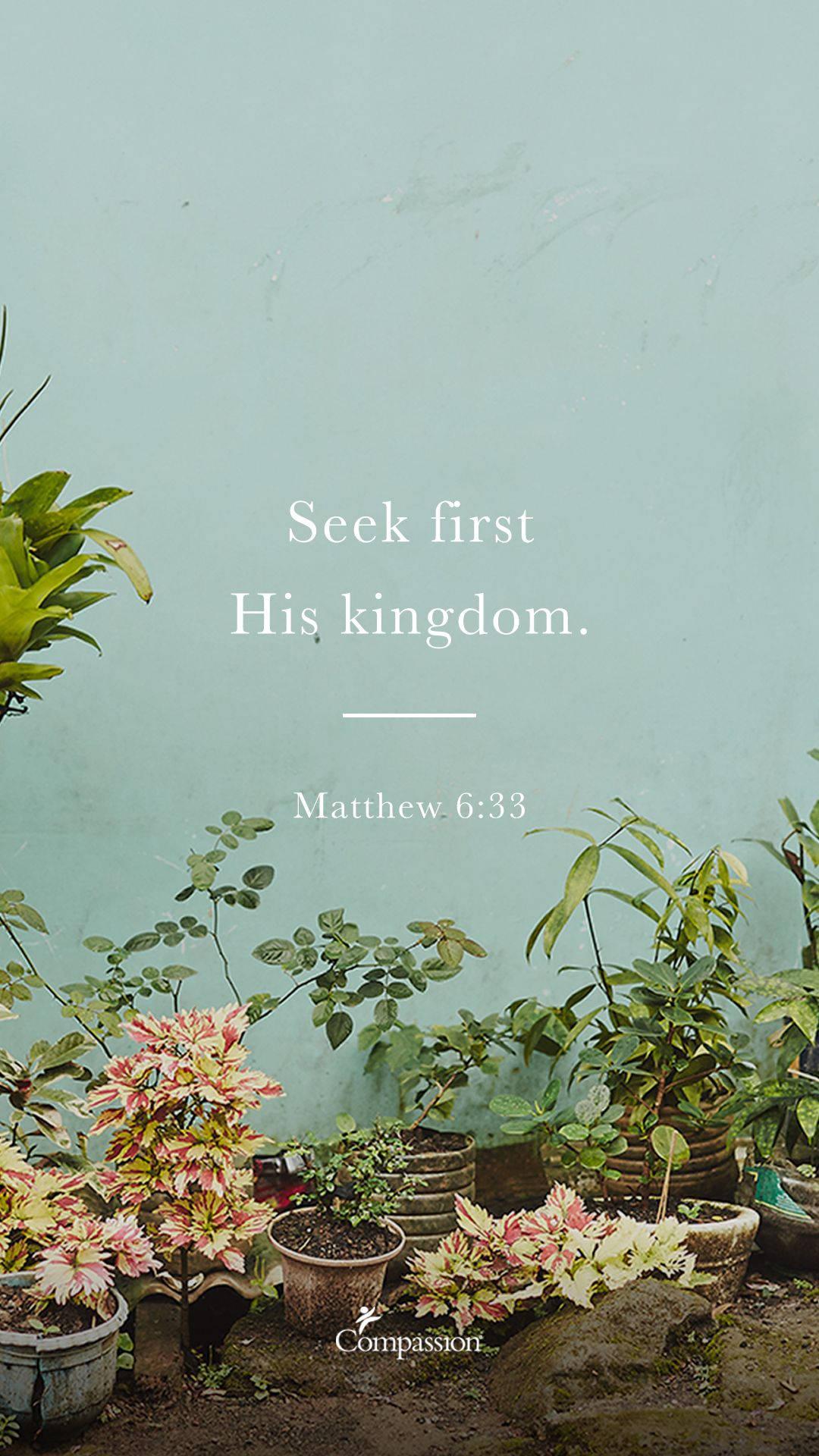 Aesthetic Bible Verse Matthew 6:33 — 1080x1920 wallpaper