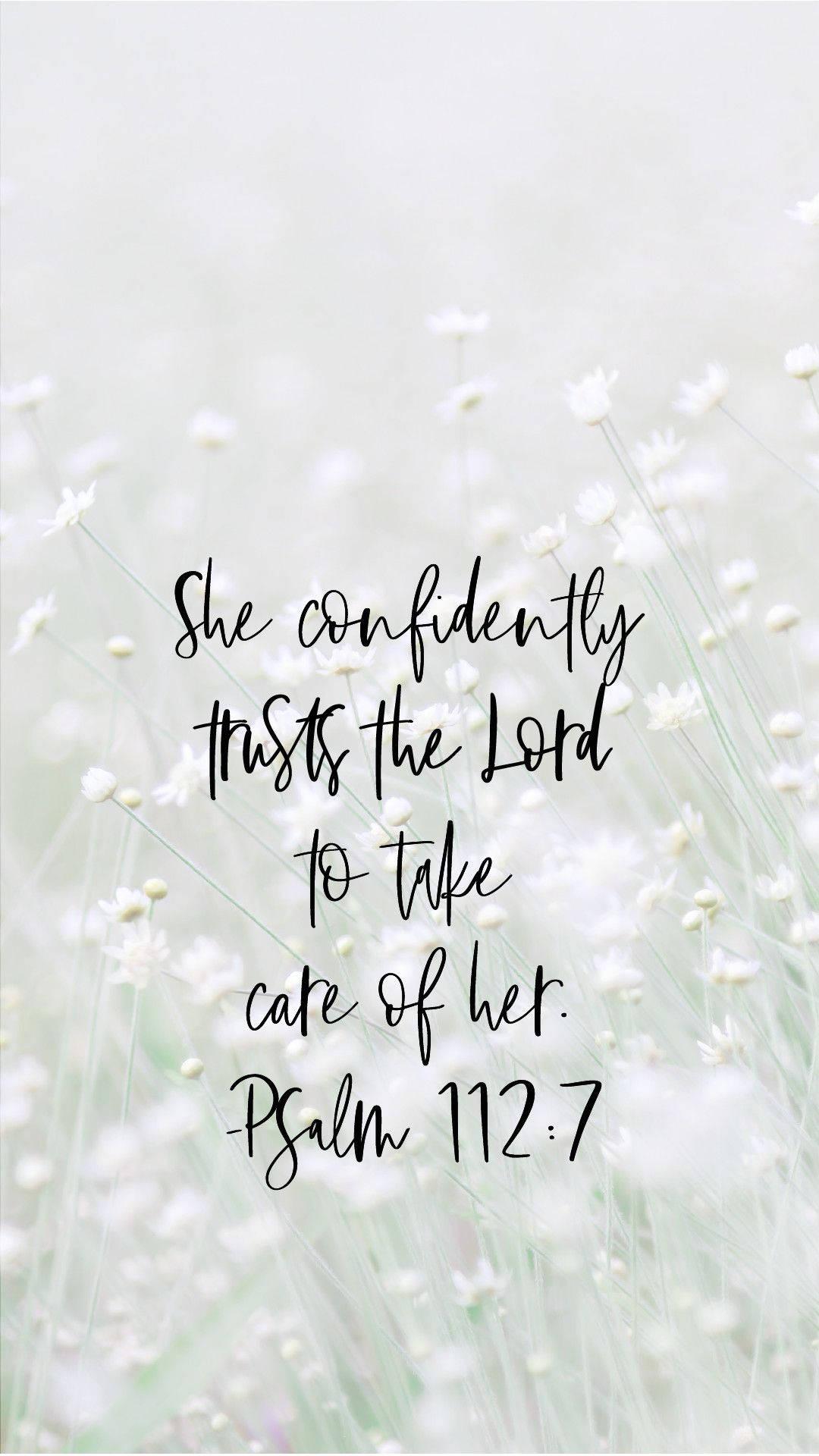 Aesthetic Bible Verse Psalms 112:7 — 1080x1920 wallpaper